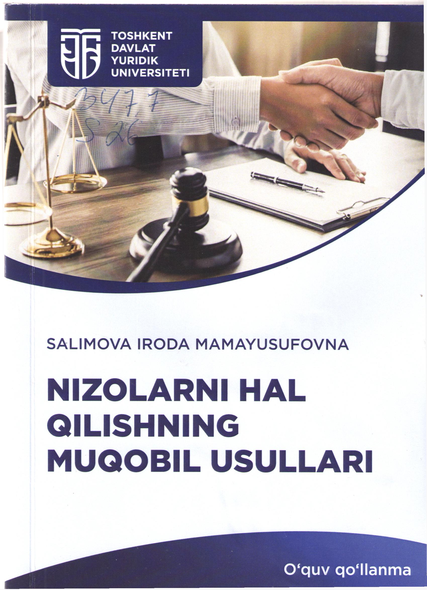 Nizolarni hal qilishning muqolib usullari