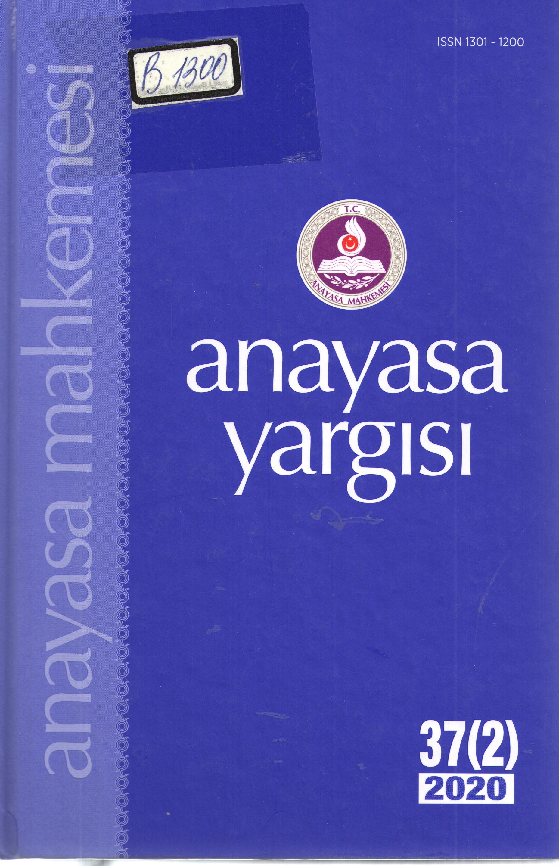 Anayasa Yargısı 37(1) 2020