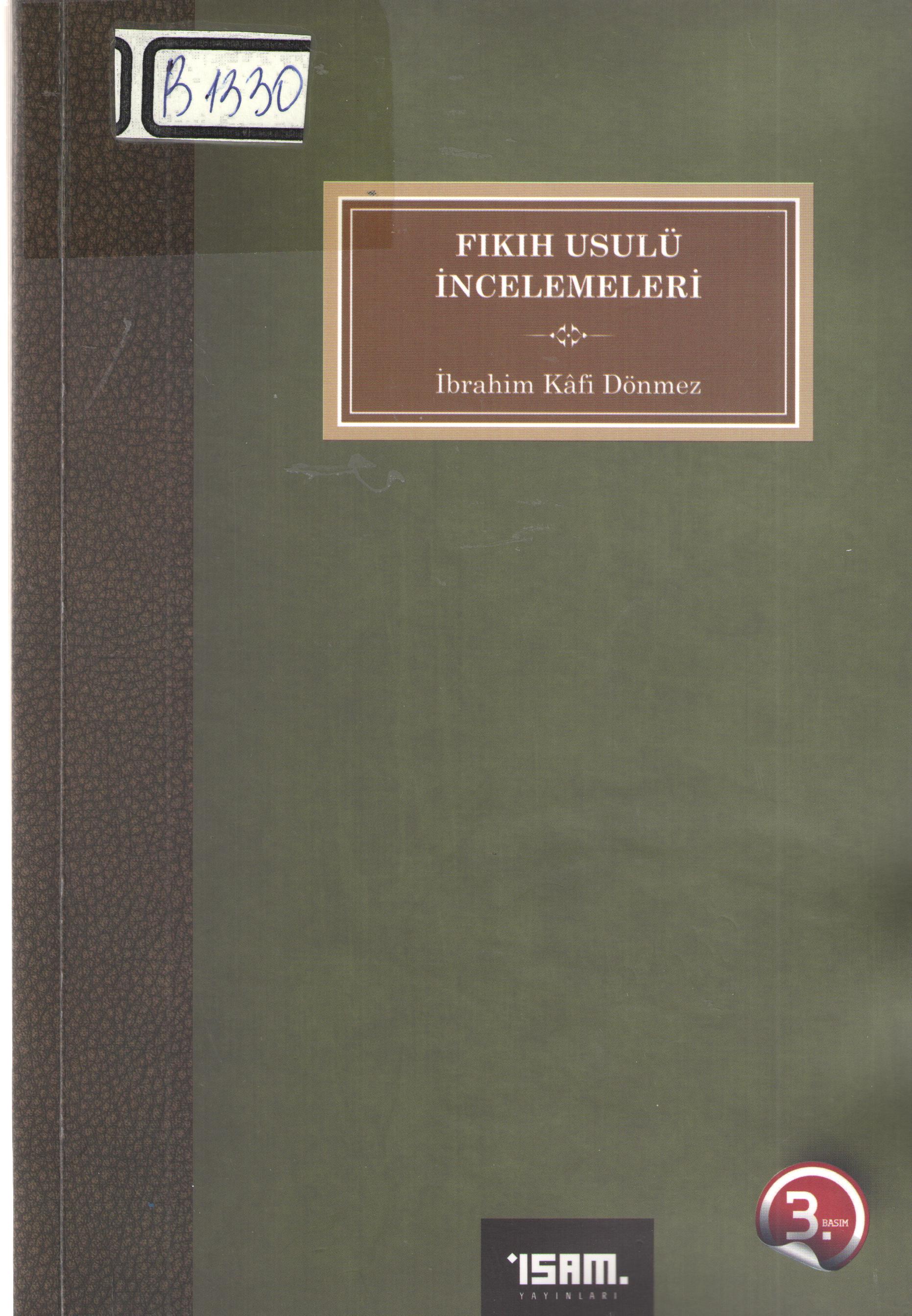 Fıkıh Usulü İncelemeleri