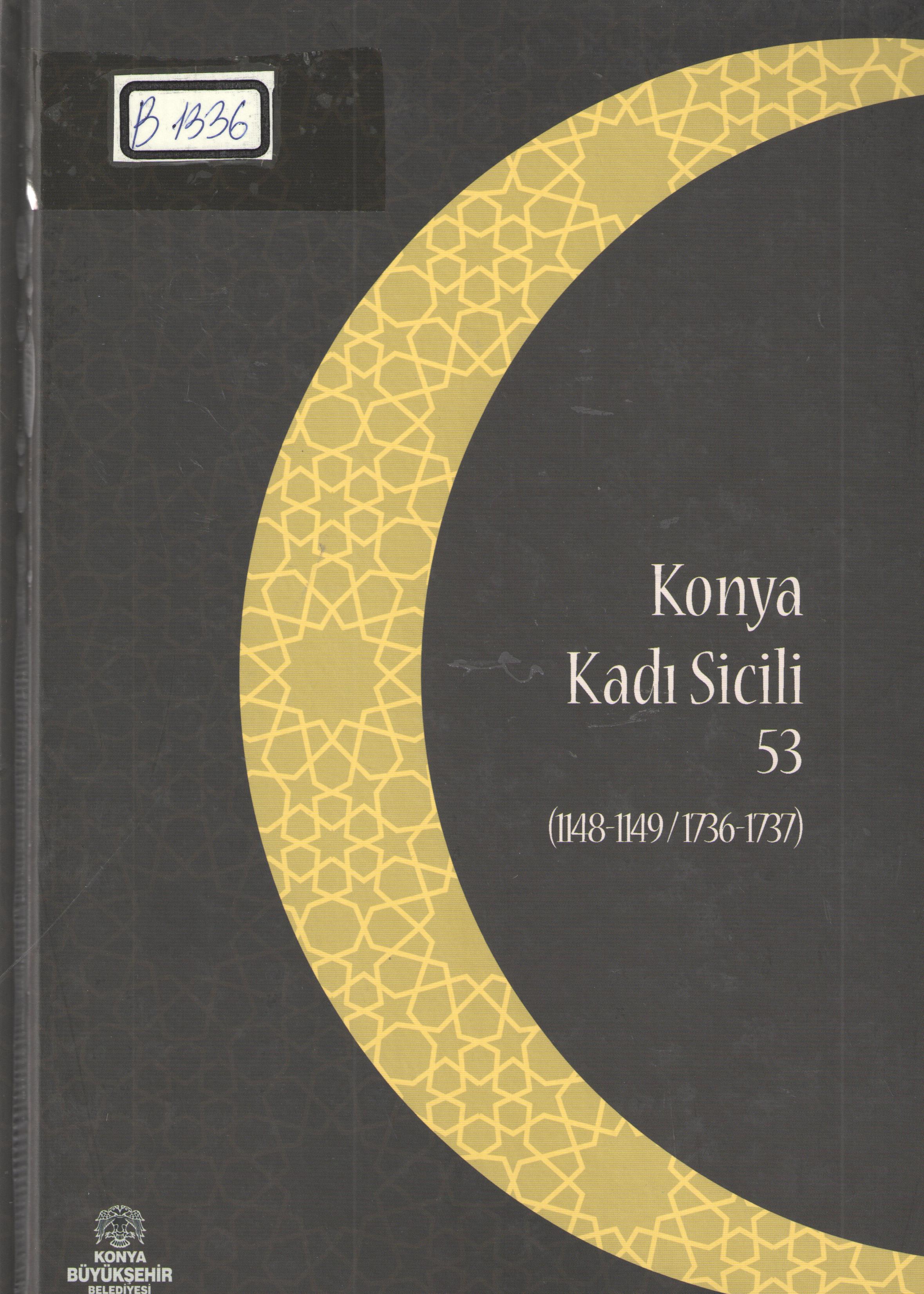 Konya Kadı Sicili (11148-1149/1736-1737) 53