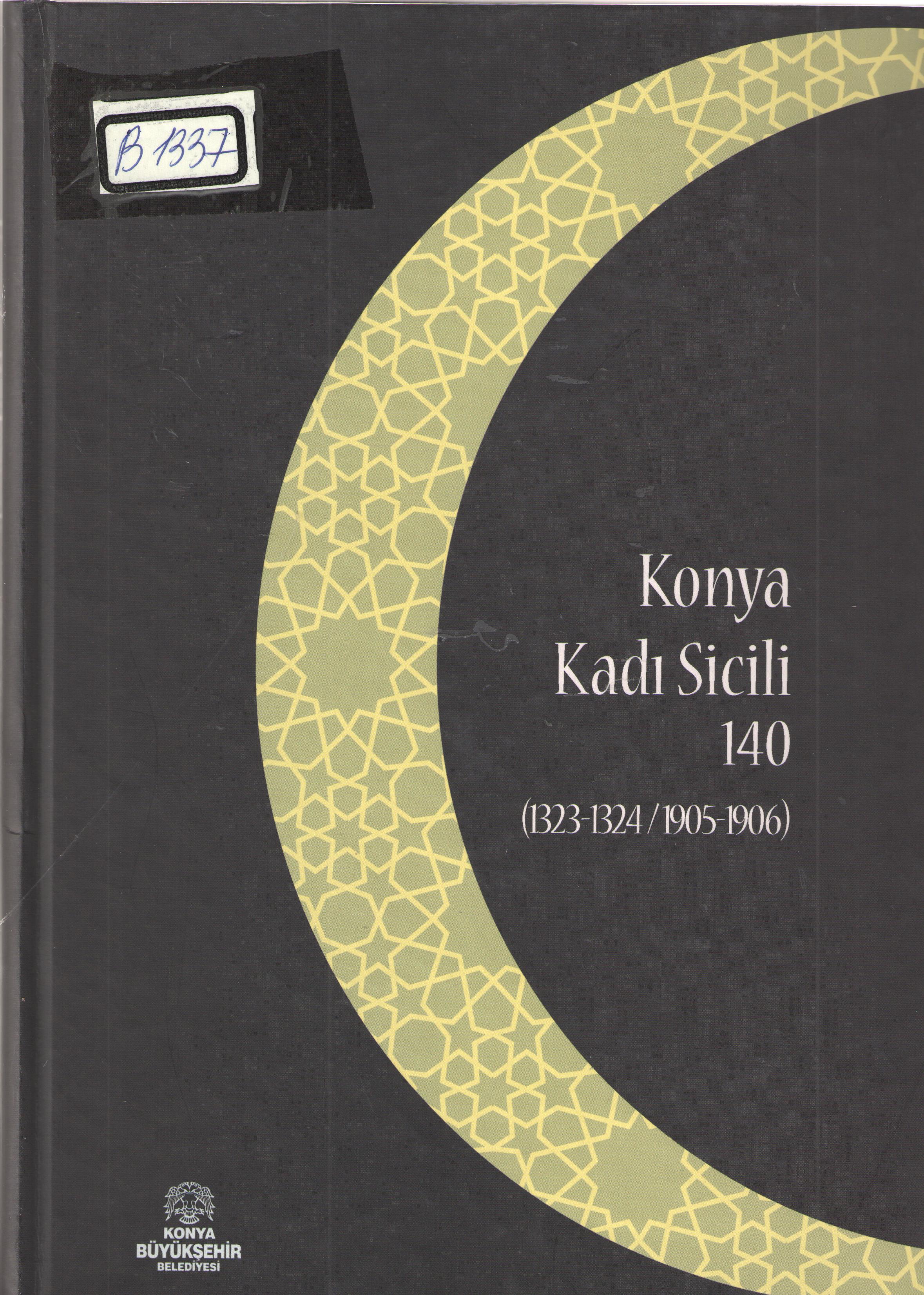 Konya Kadı Sicili (1323-1324/1905-1906) 140