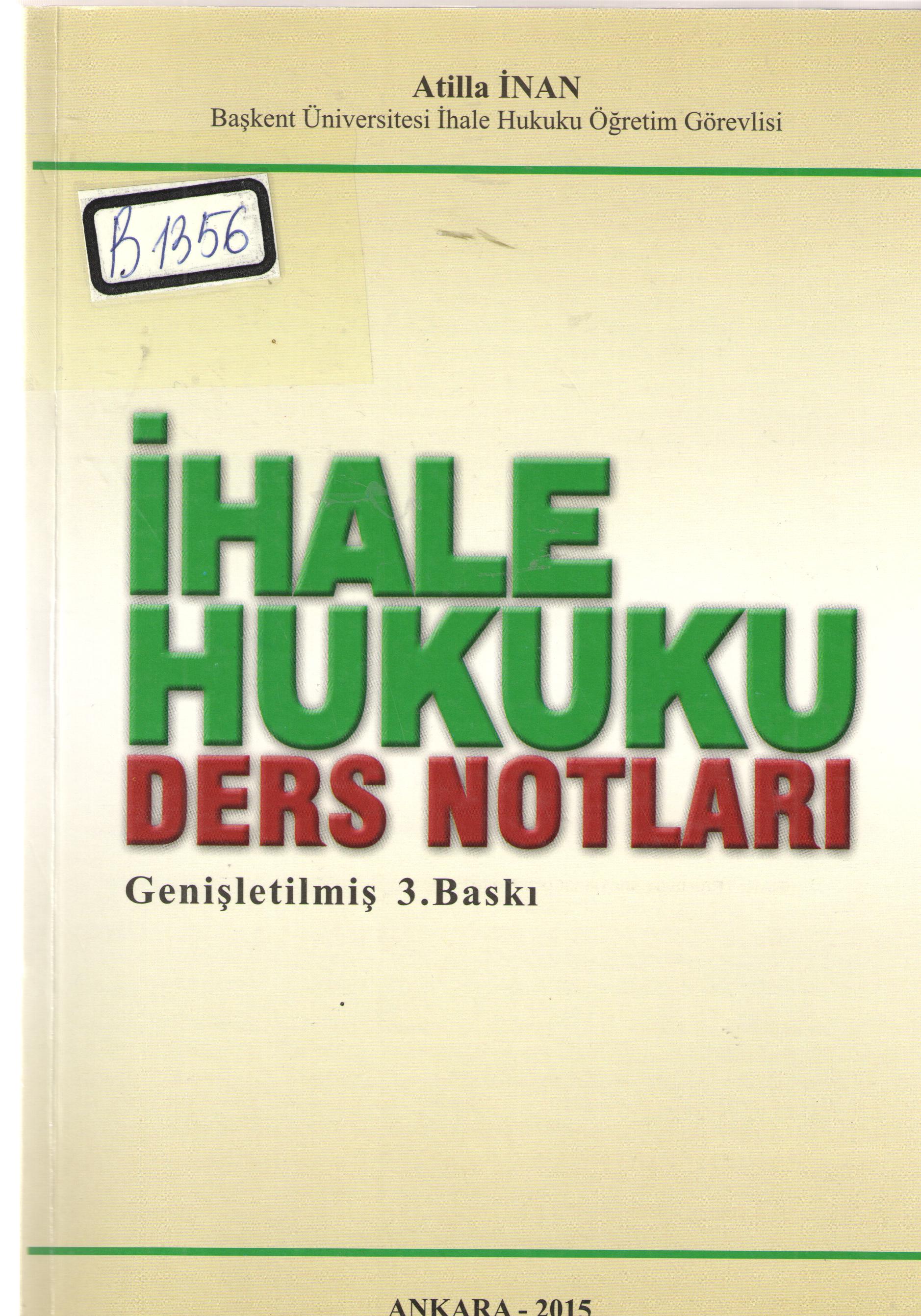 İhale Hukuku Ders Notları