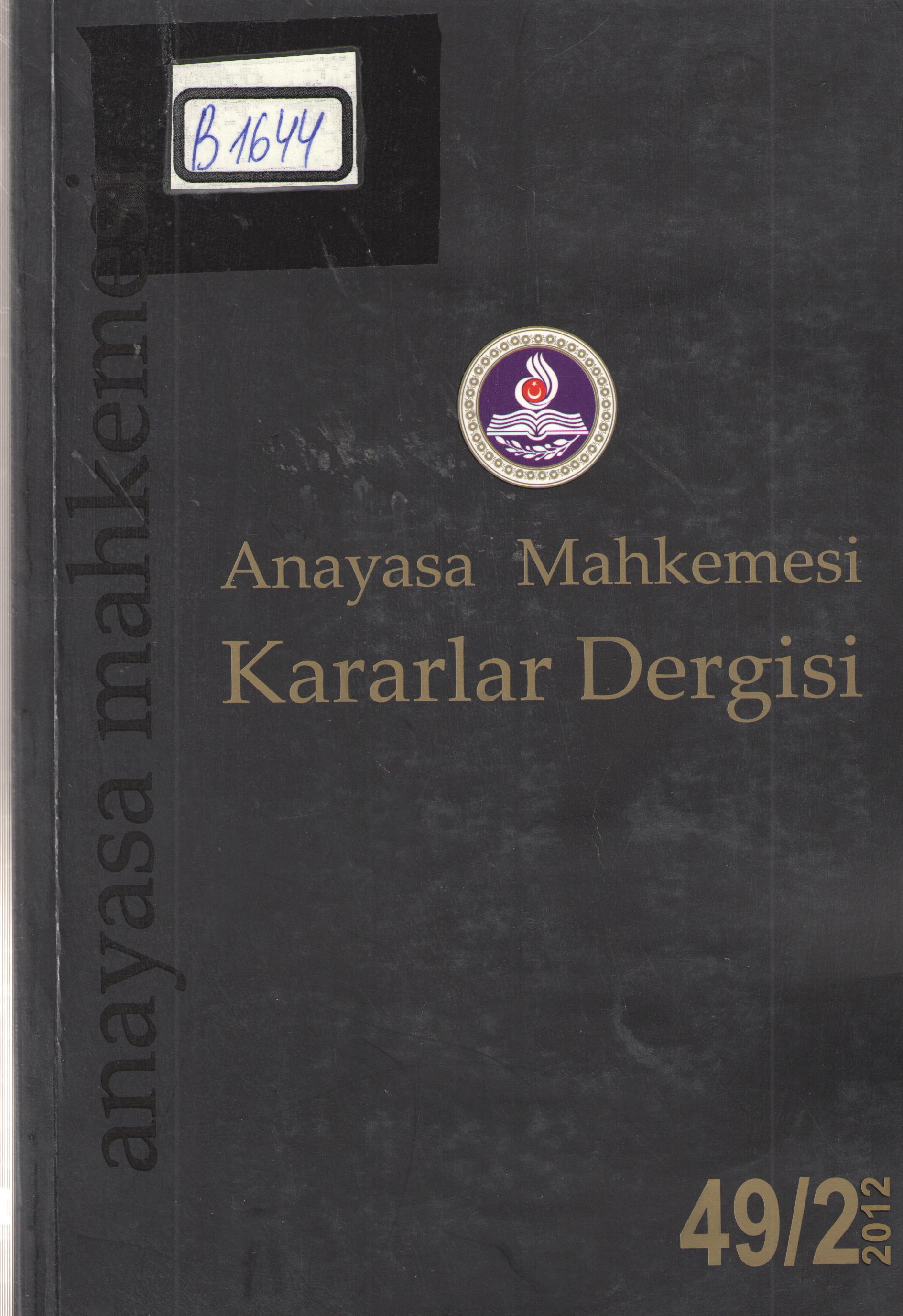 Anayasa Mahkemesi Kararlar Dergisi 52/3 2015