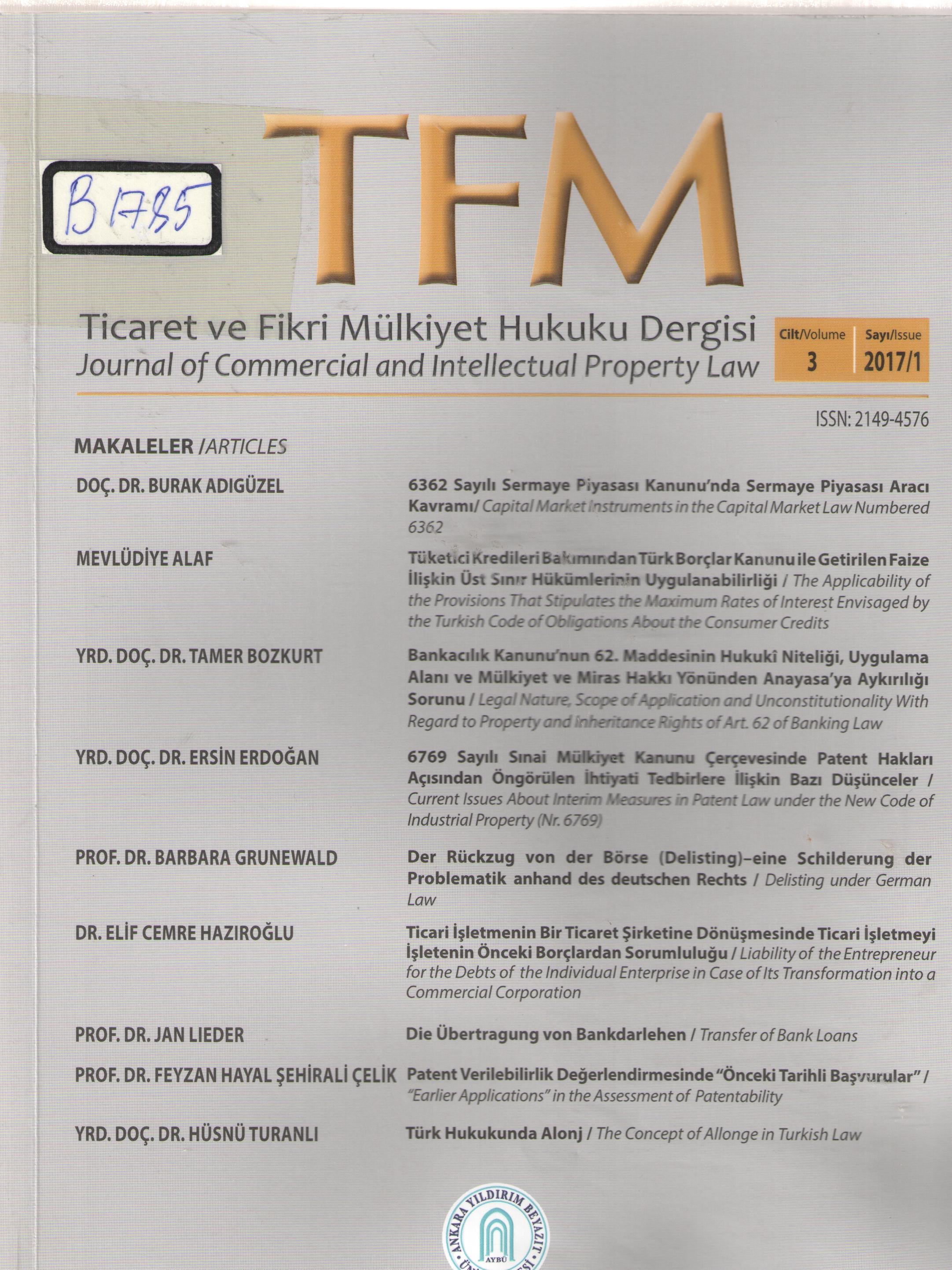 TFM Dergisi 1, 2017