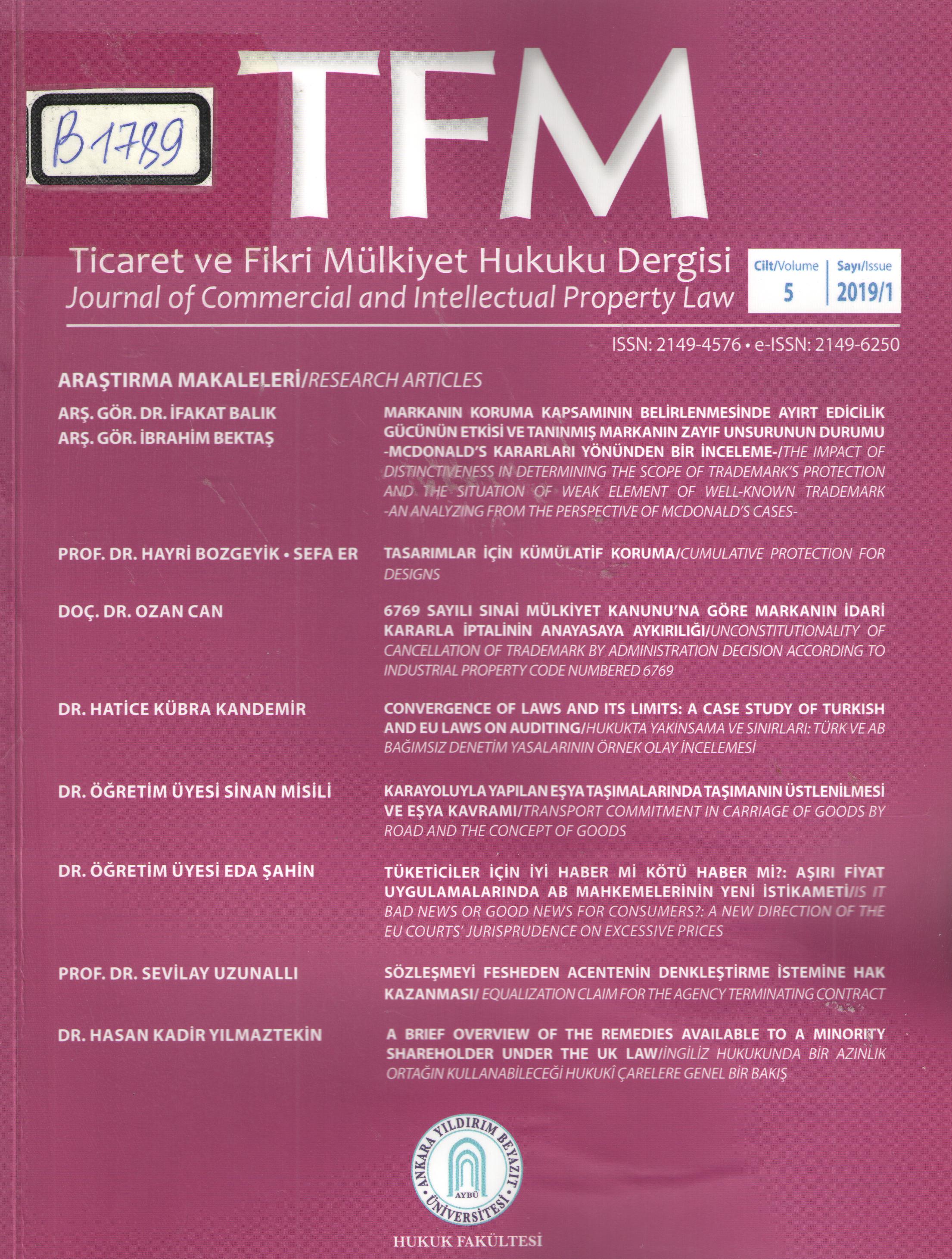 TFM Dergisi 1, 2019