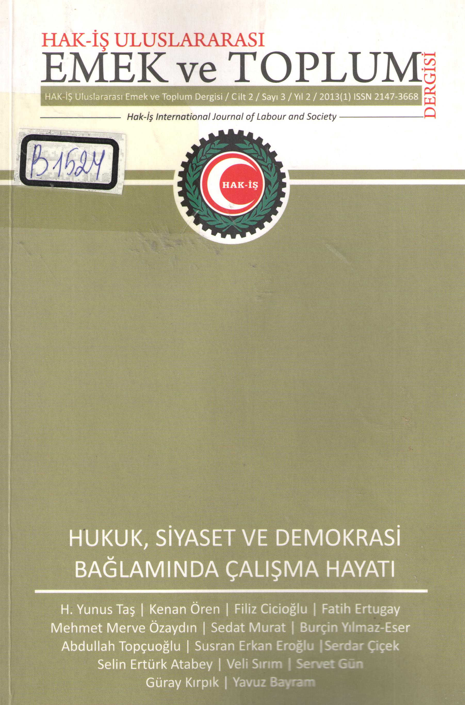 Emek ve Toplum Dergisi