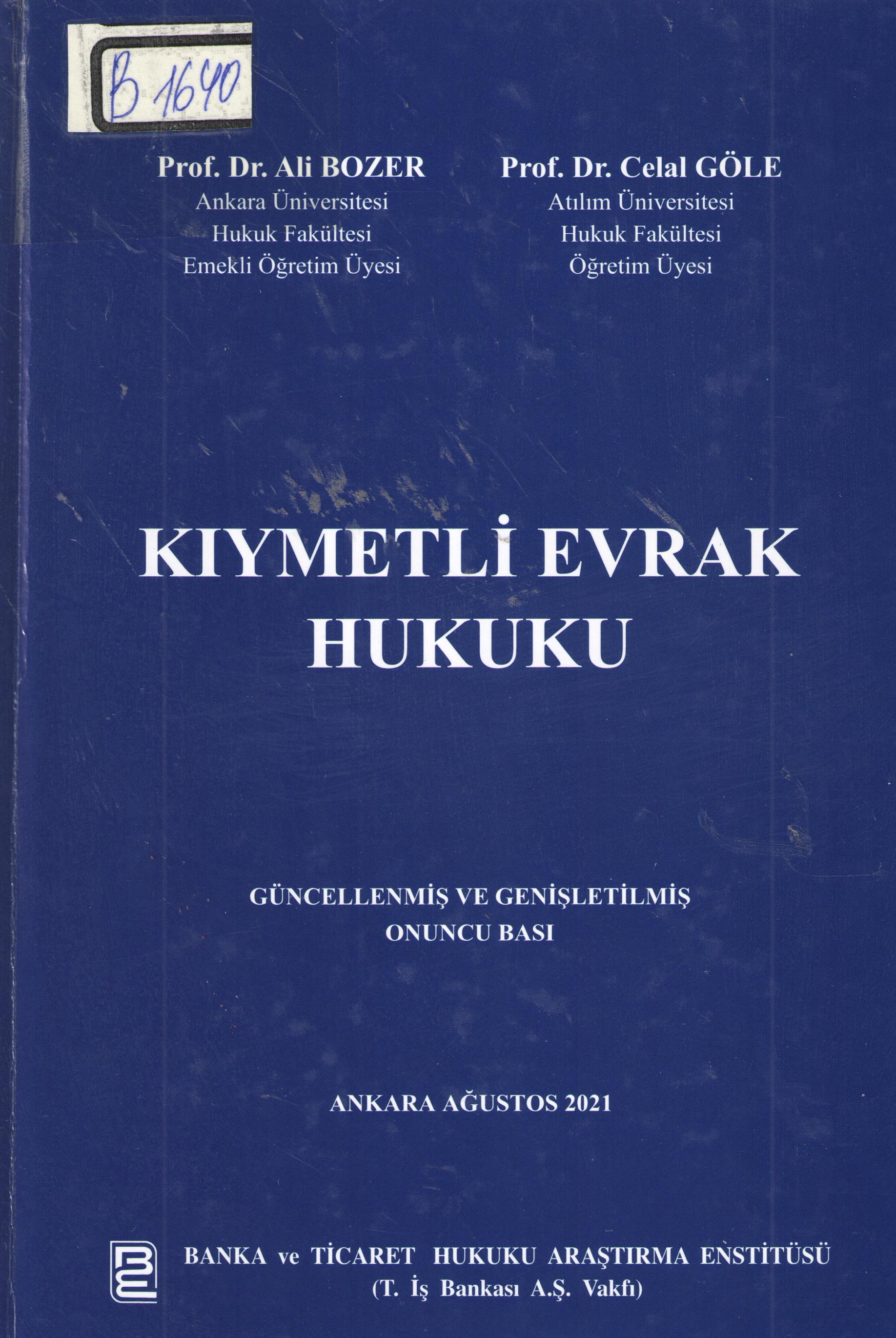 Kıymetli Evrak Hukuku