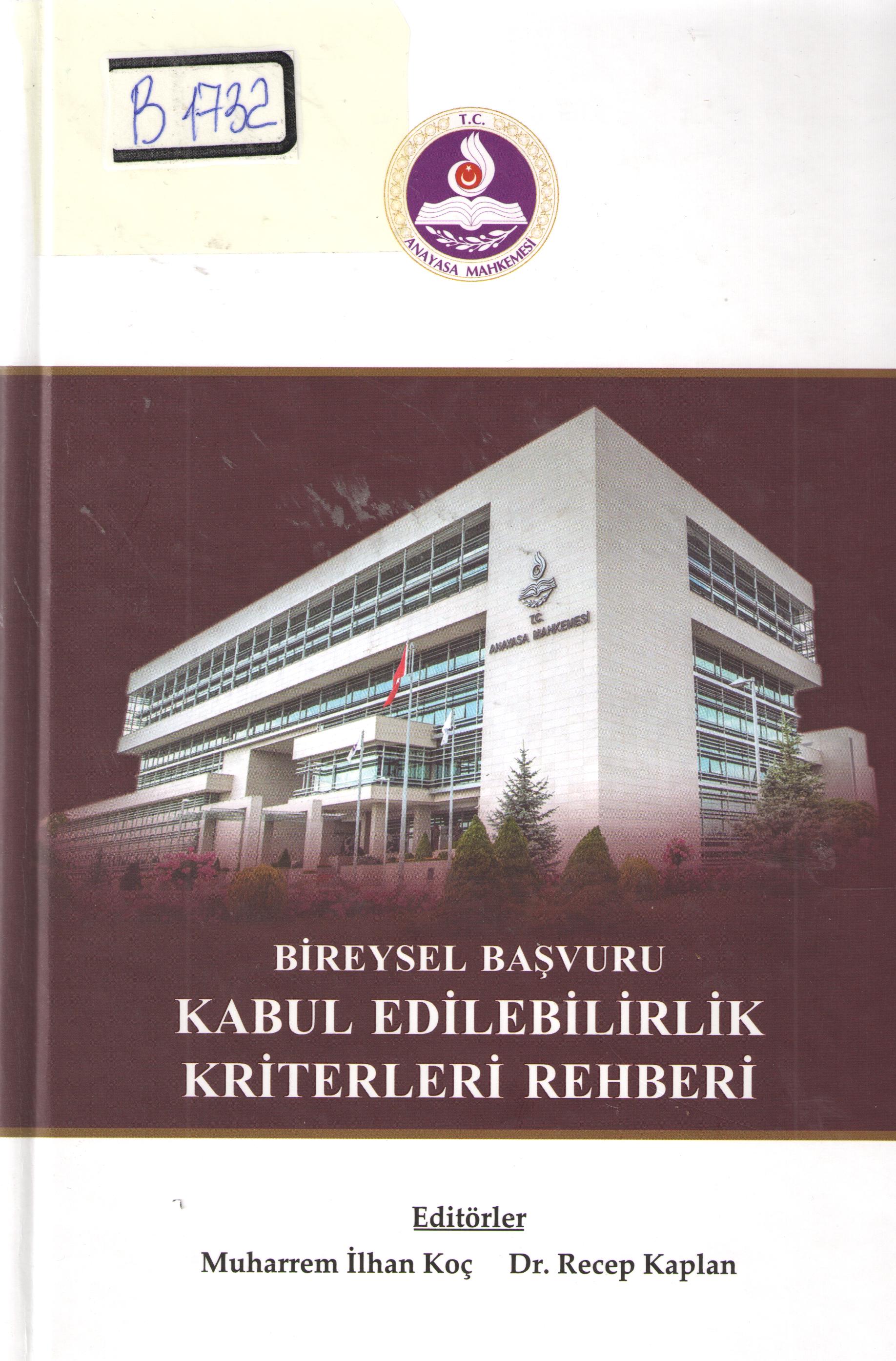 Bireysel Başvuru Kabul Edilebilirlik Kriterleri rehberi