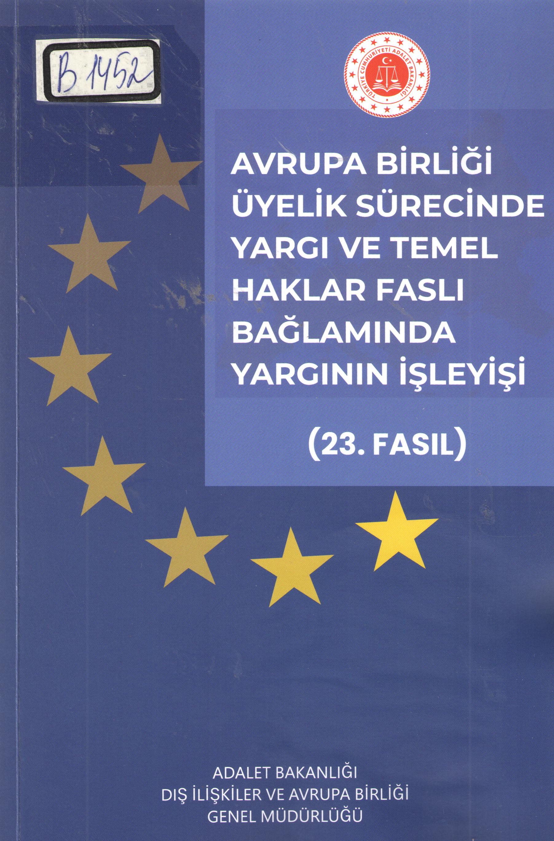 Avrupa Birliği üyelik sürecinde yargi ve temel Haklar fasli baglaminda yaraginin isleyisi