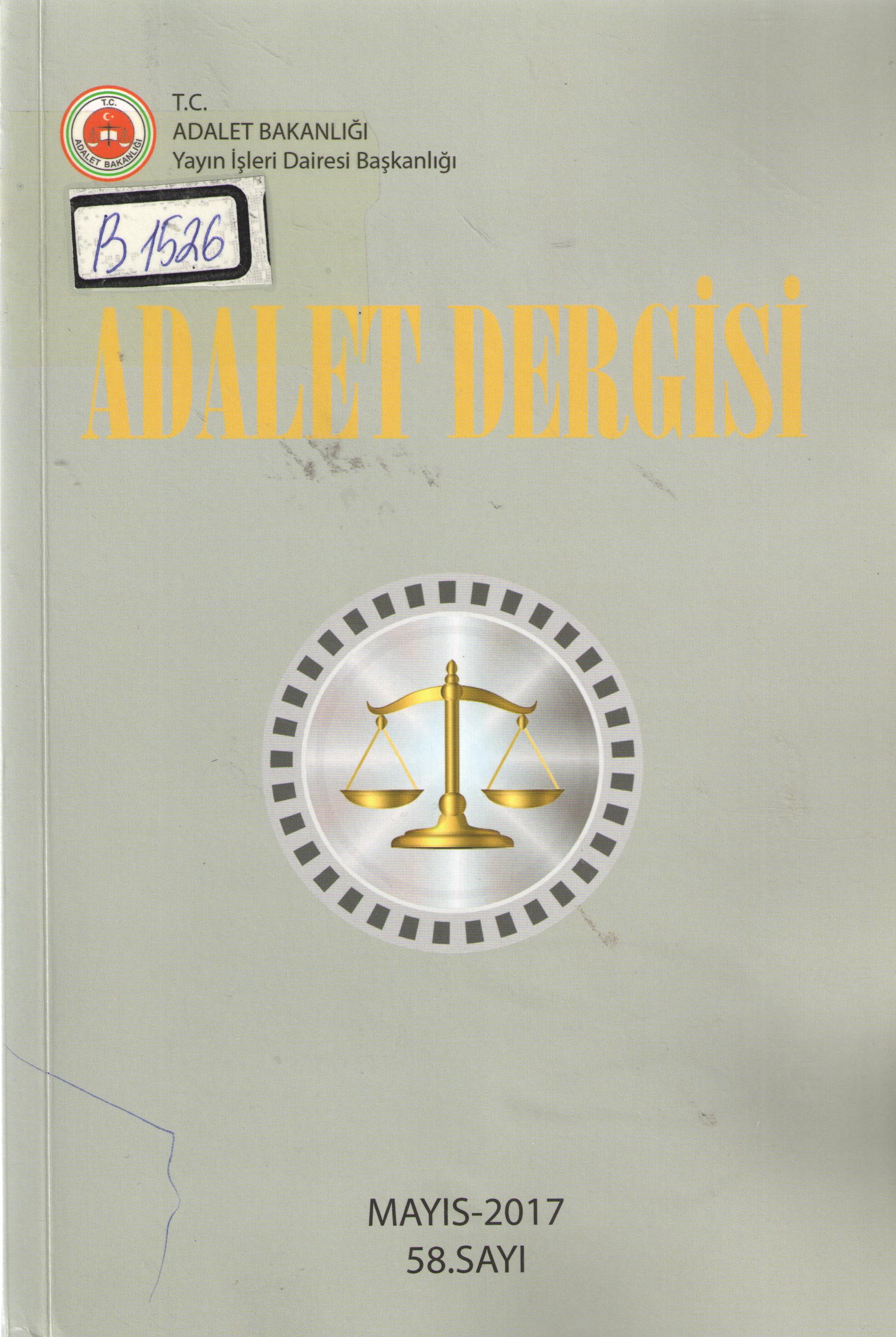 Adalet Dergisi Mayıs 2017
