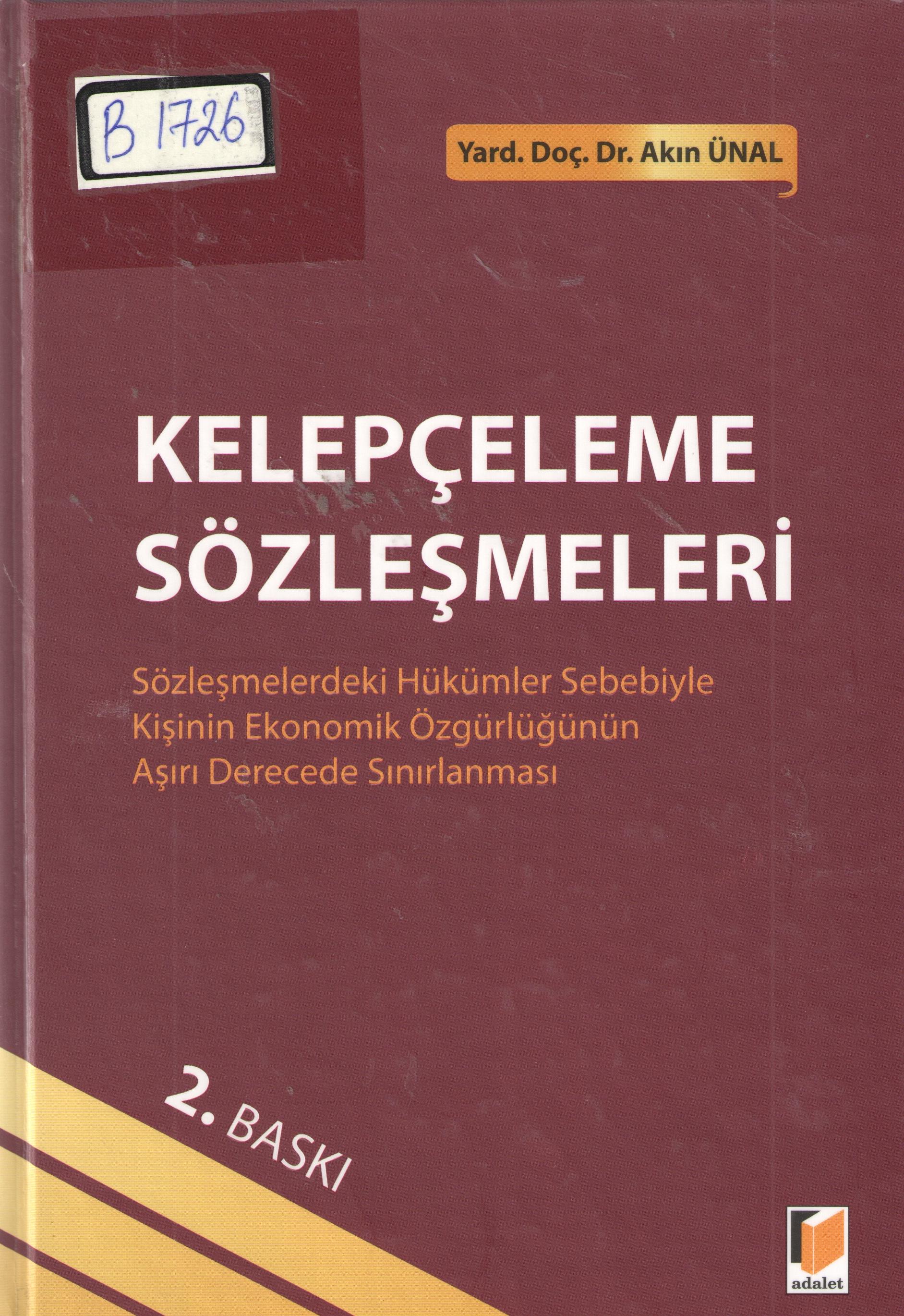 B1726 Kelepçeleme Sözleşmeleri 2.Baskı
