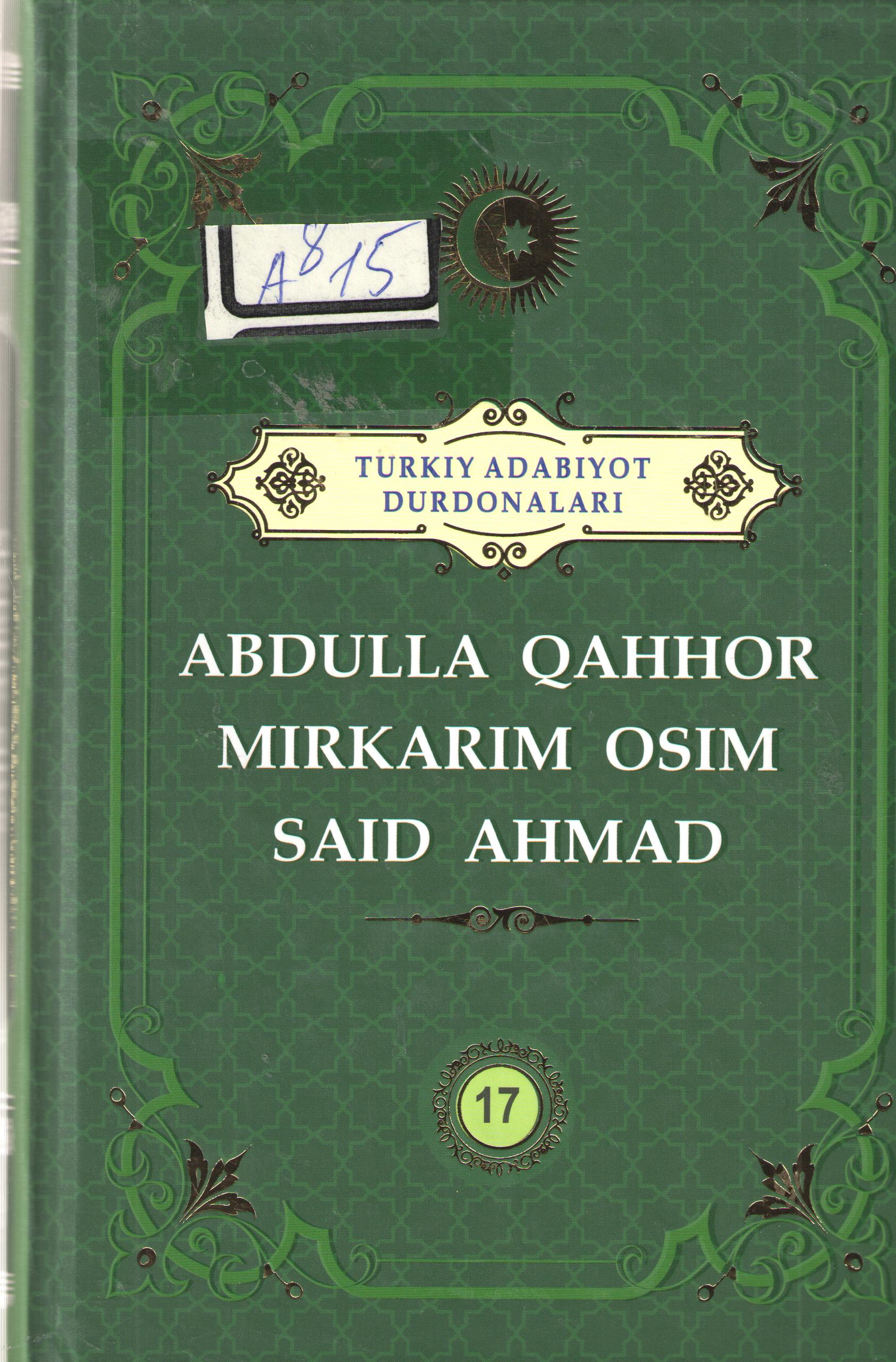 Abdulla Qahhor Mirkarim Osim Said Ahmad