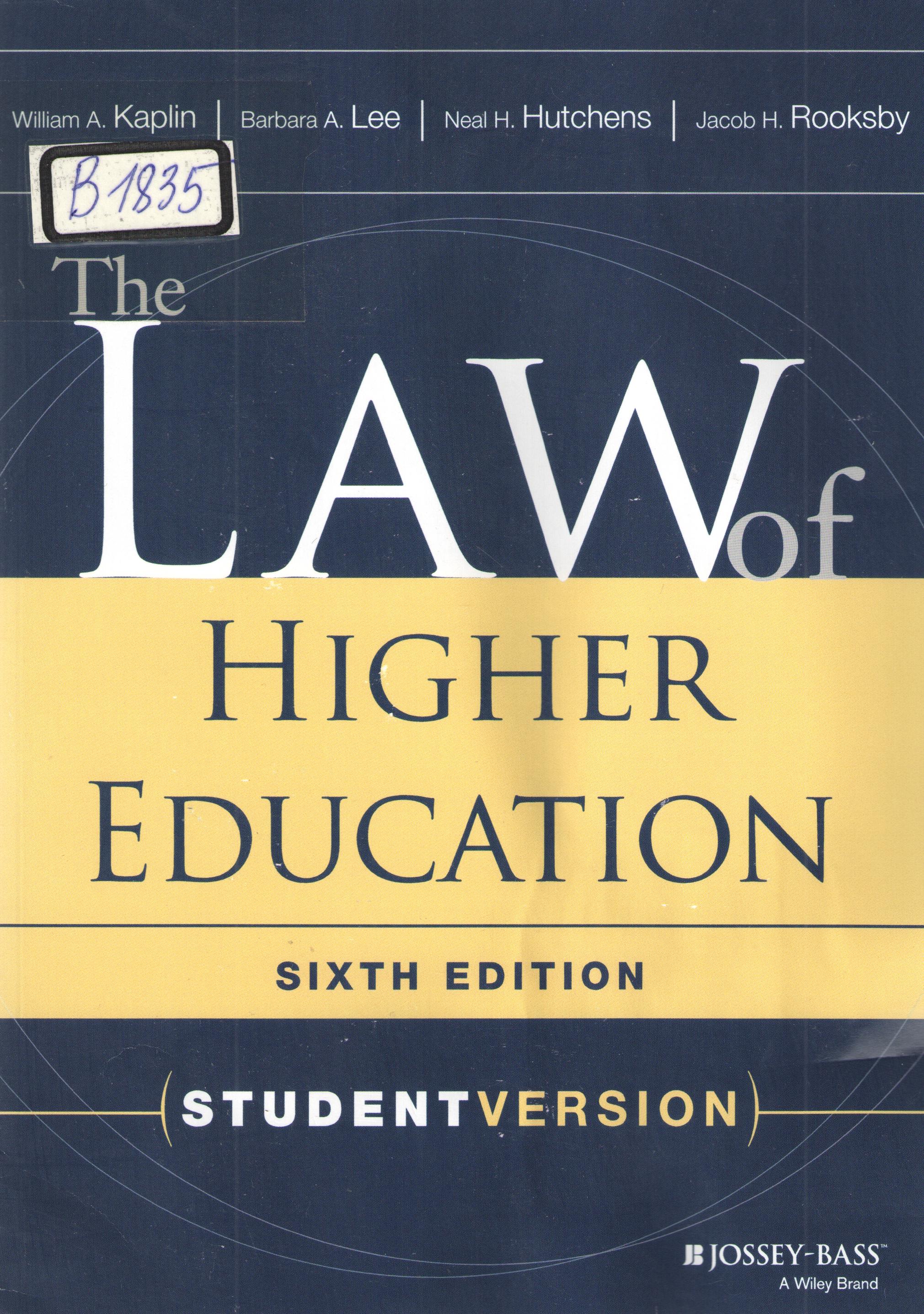 The law of higher education