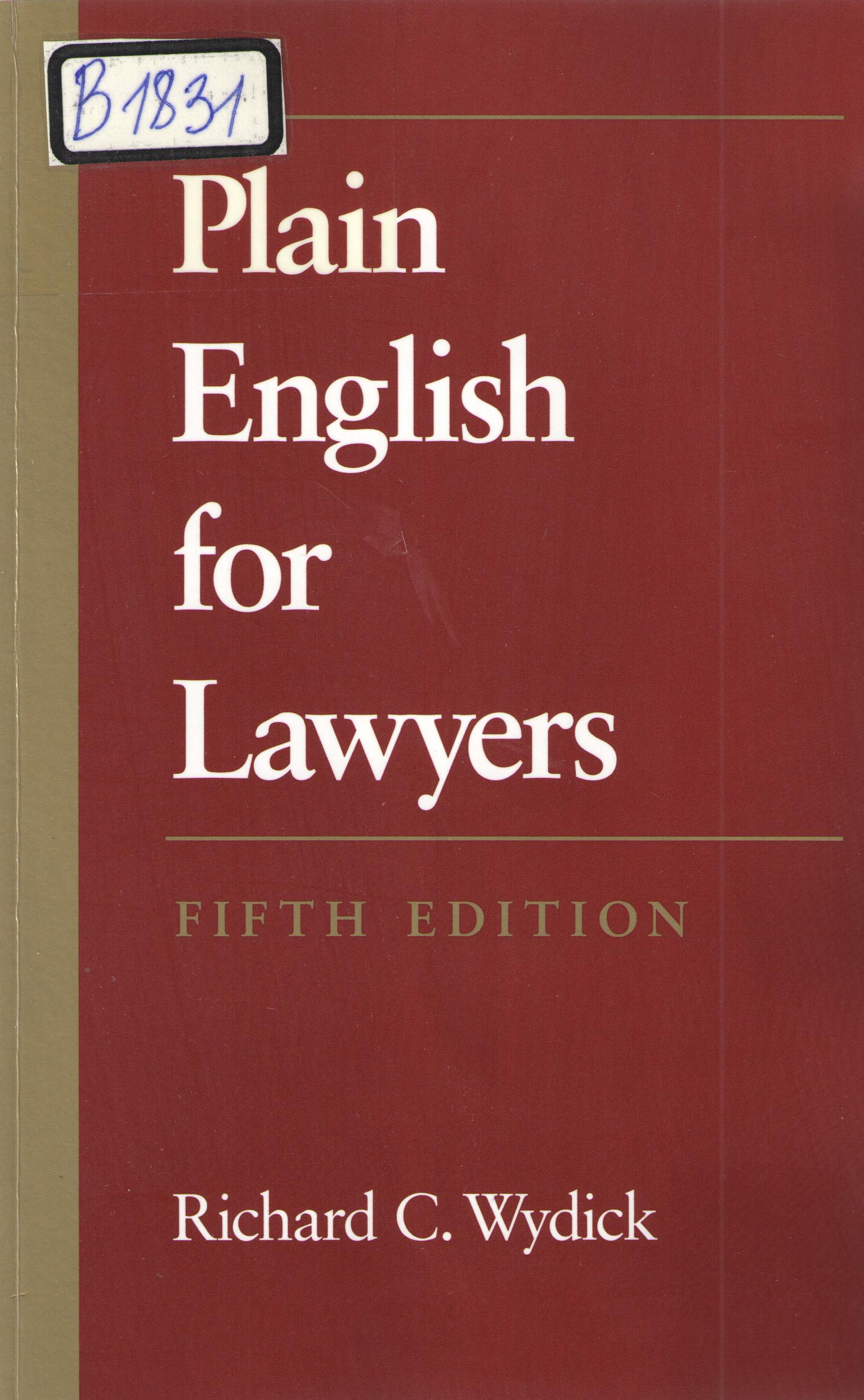 Plain English For Lawyers