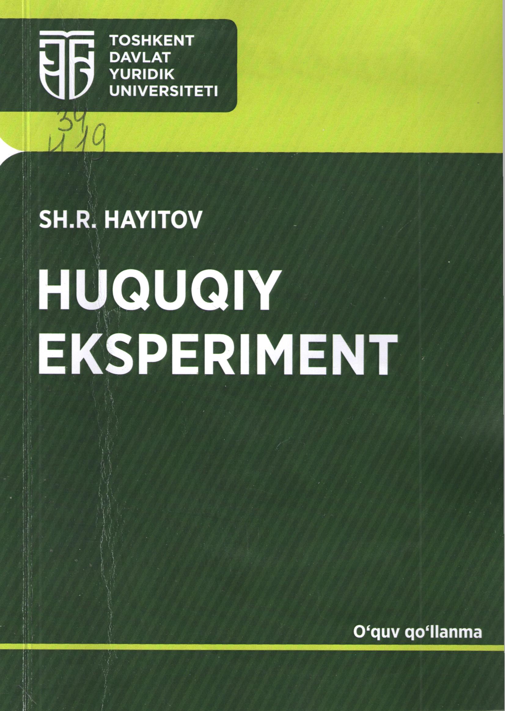 Huquqiy eksperiment