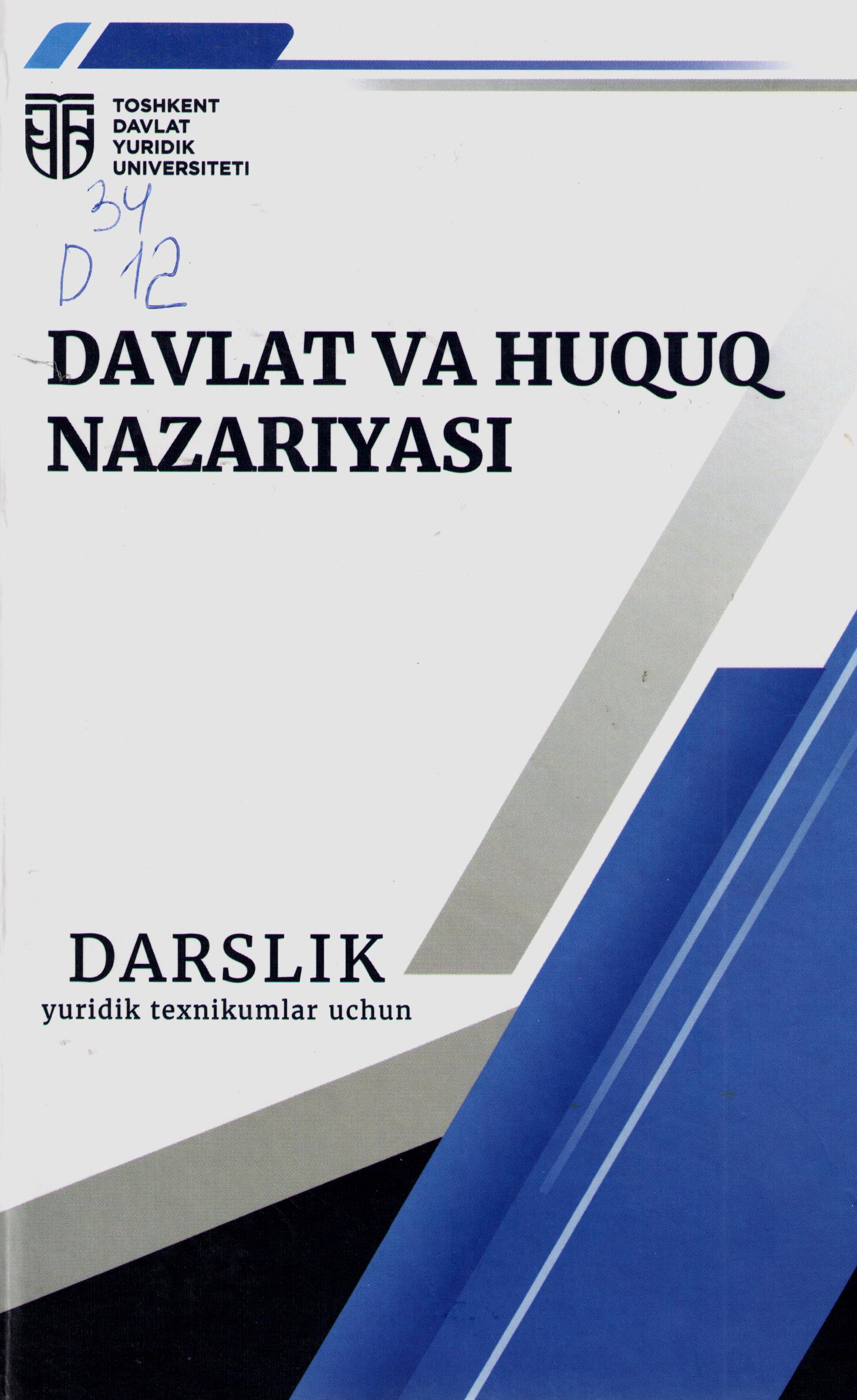 Davlat va huquq nazariyasi