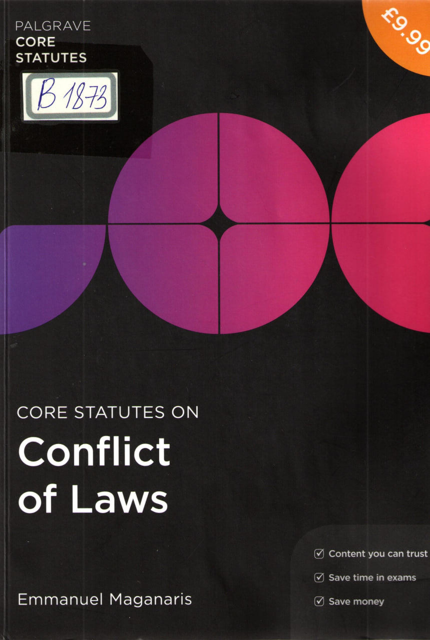 Core statutes on Conflict of Laws