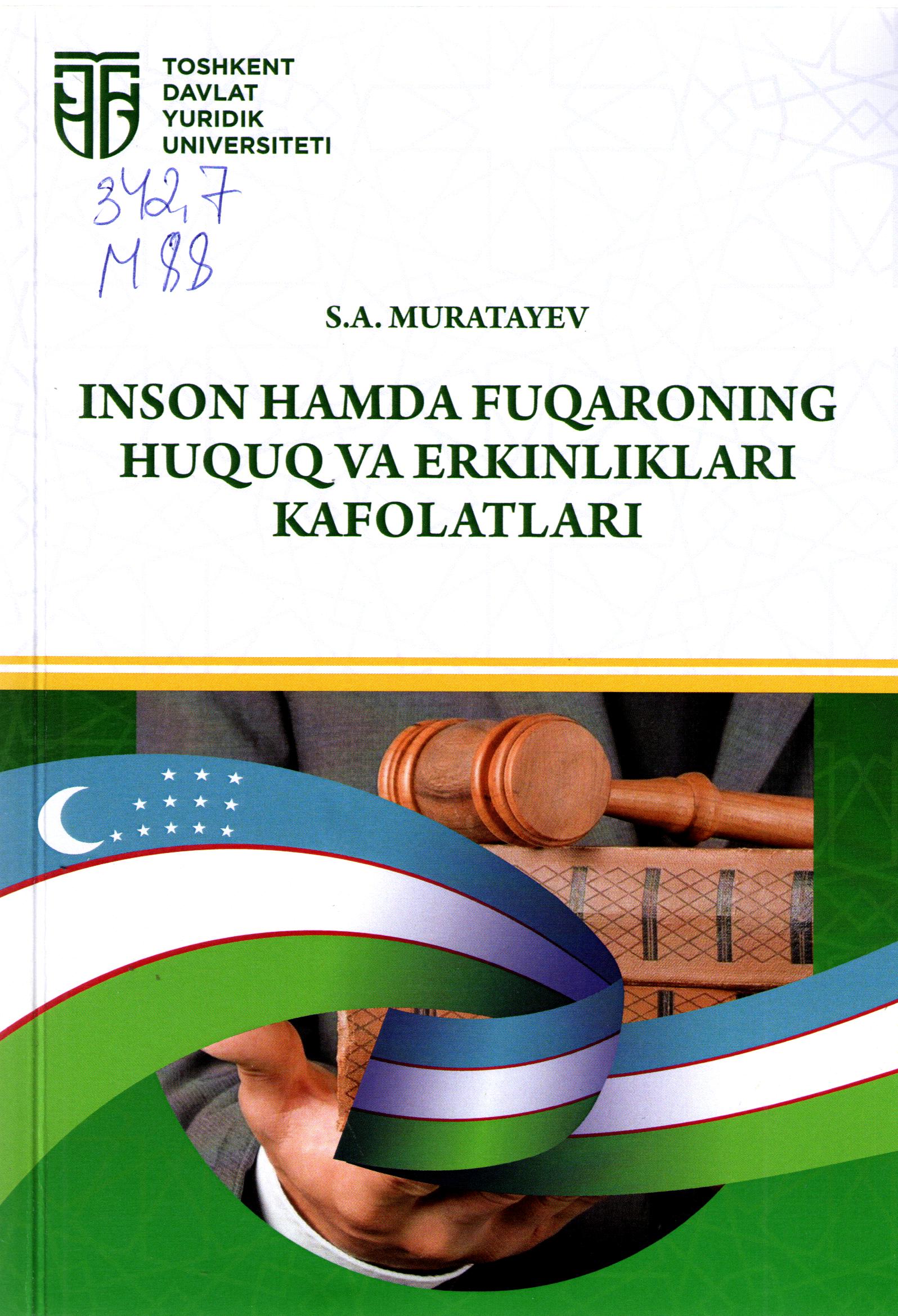 Inson fuqaroning huquq va erkinliklari kafolatlari