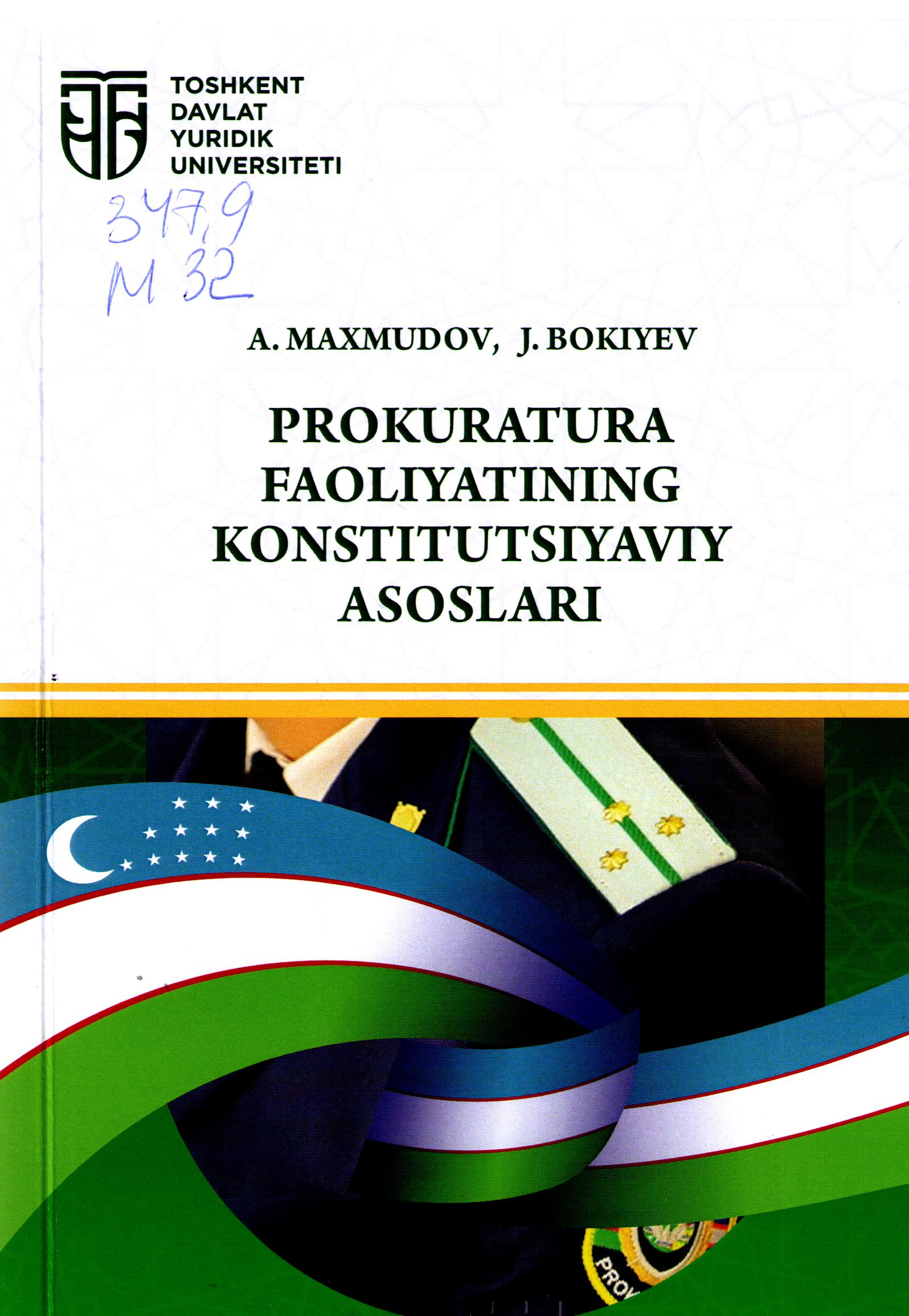 Prokuratura faoliyatining konstitutsiyaviy asoslari