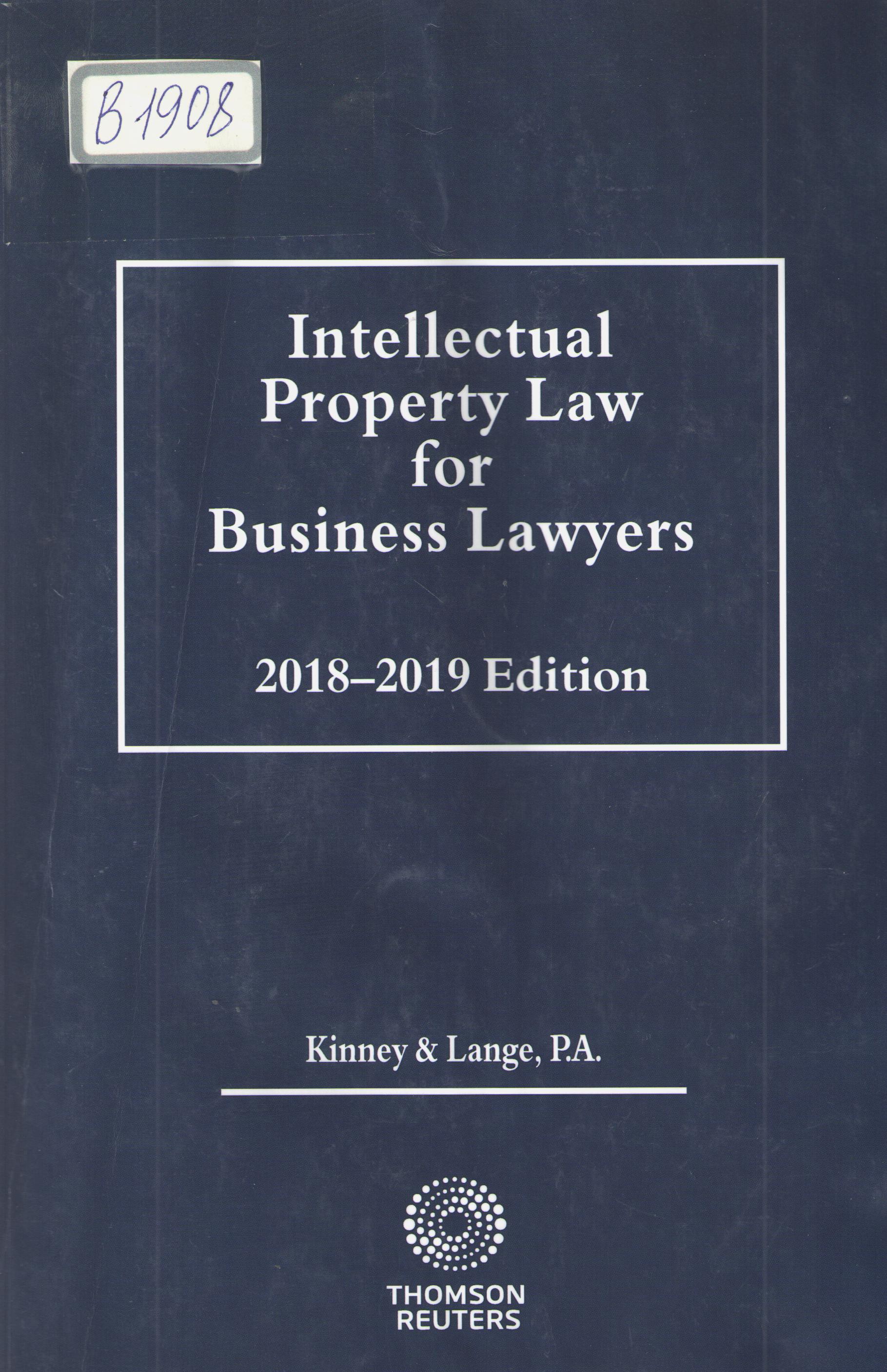 Intellectual Property Law for Business lawyers 2018-2019