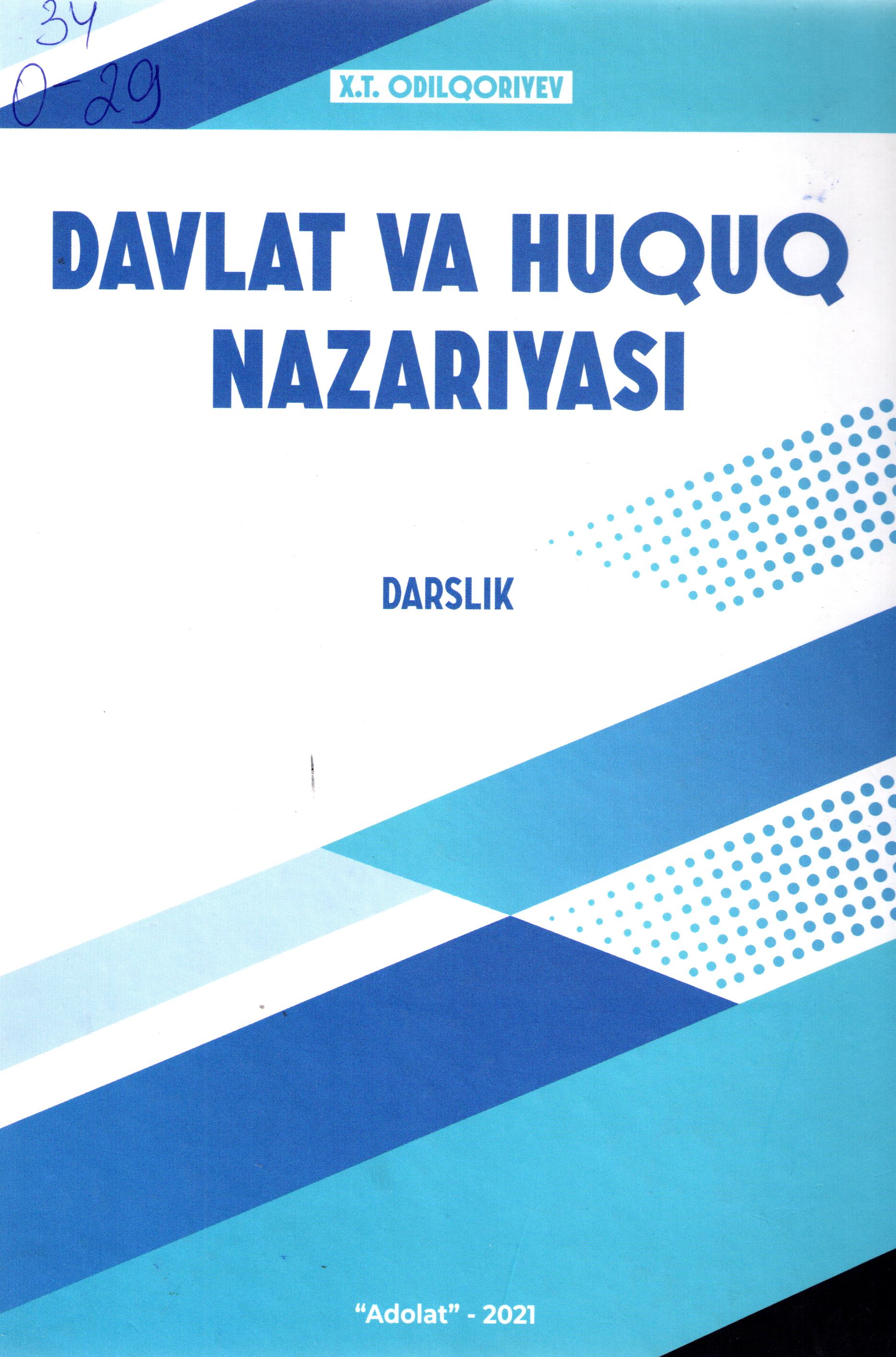 Davlat va huquq nazariyasi