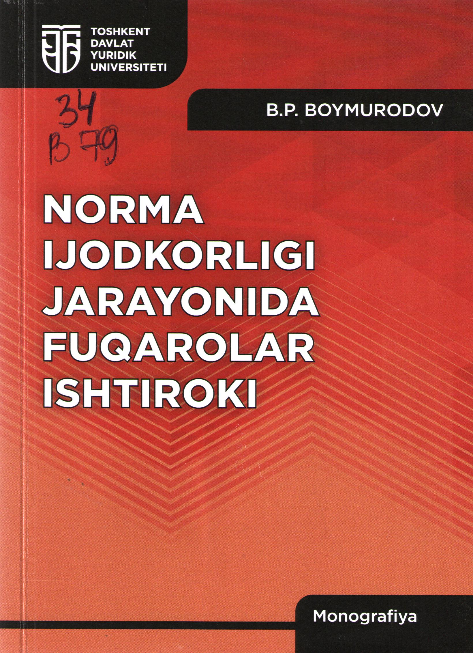 Norma ijodkorligi jarayonida fuqarolar ishtiroki