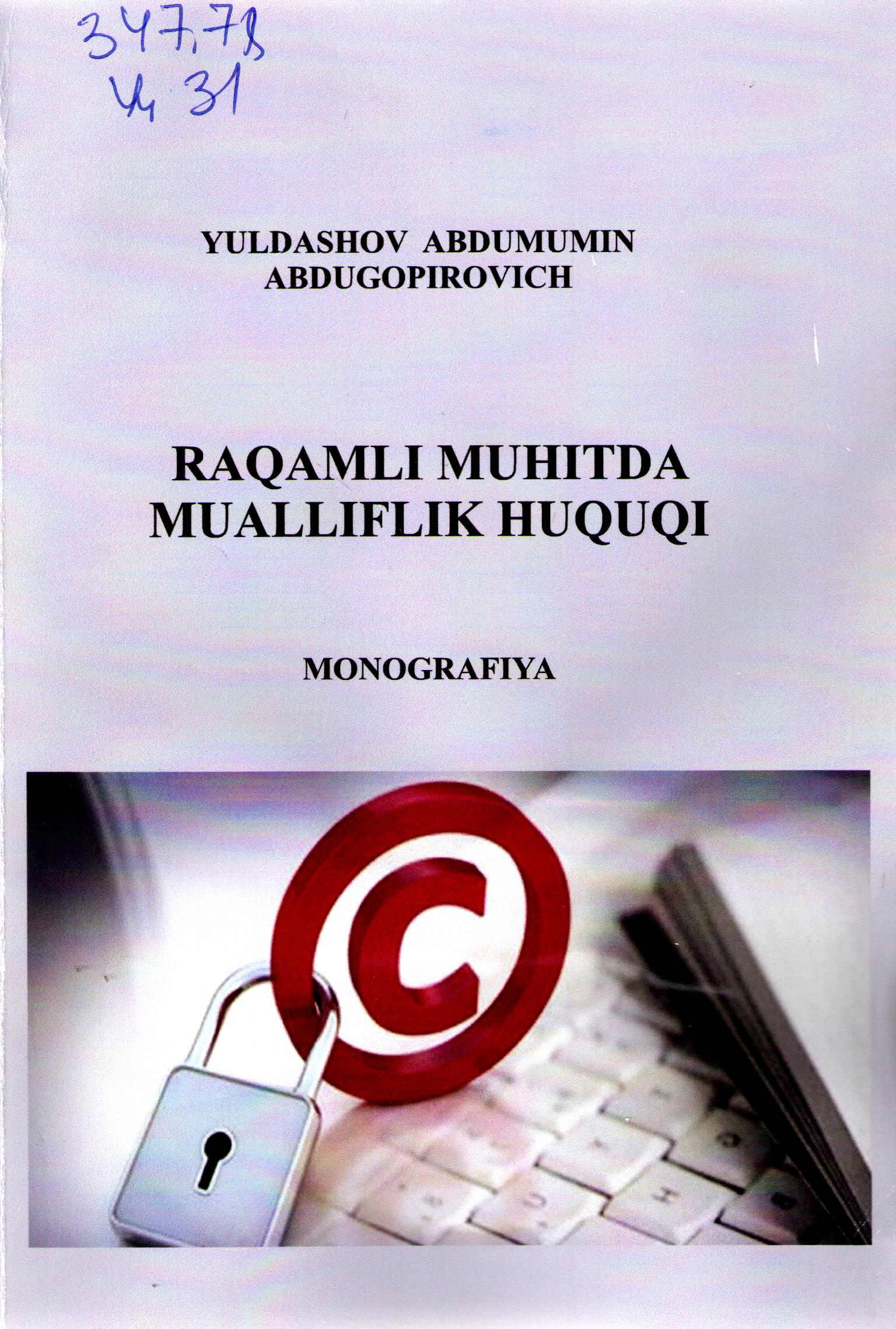 Raqamli muhitda mualliflik huquqi