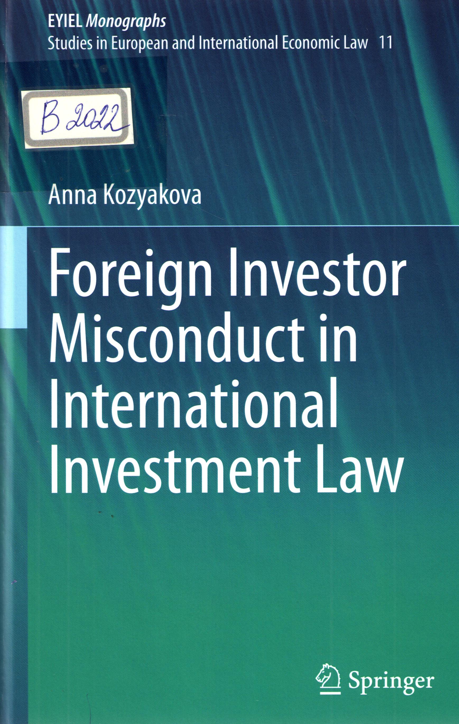 Foreign Investor Misconduct in International Investment law