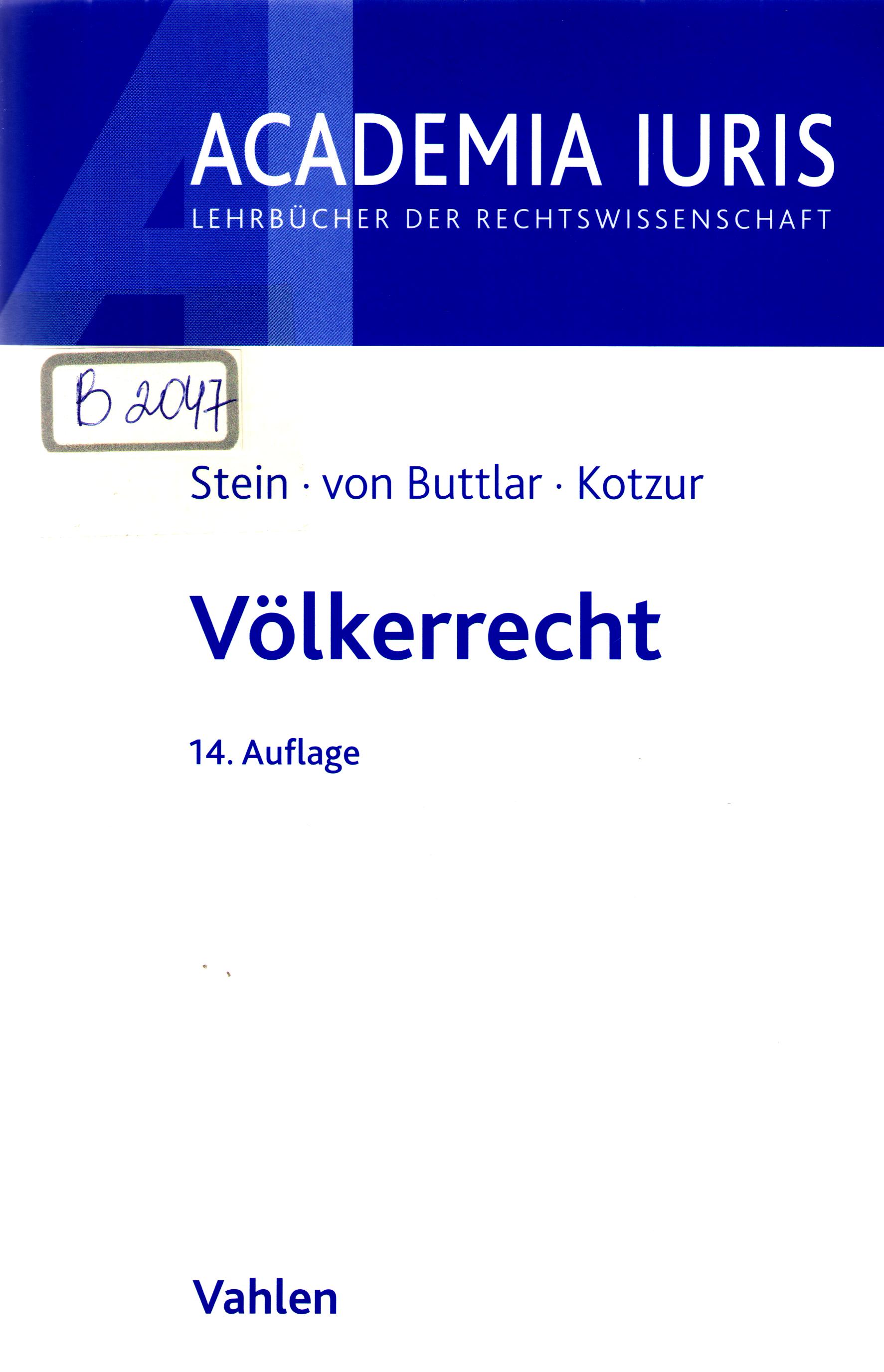 Vo'lkerrecht. Auflage