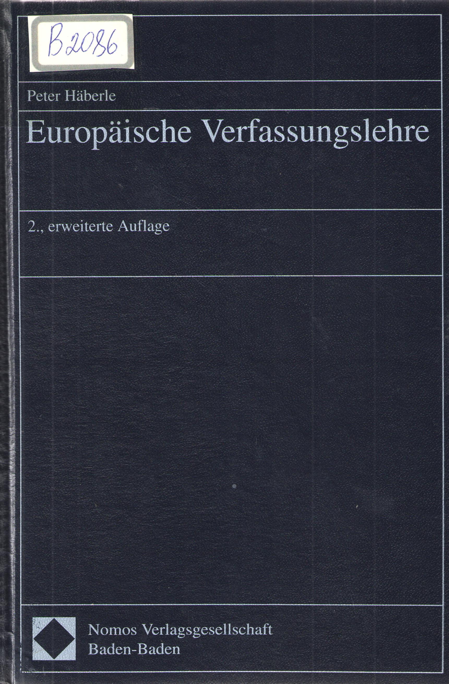 Europaische Verfassungslehre