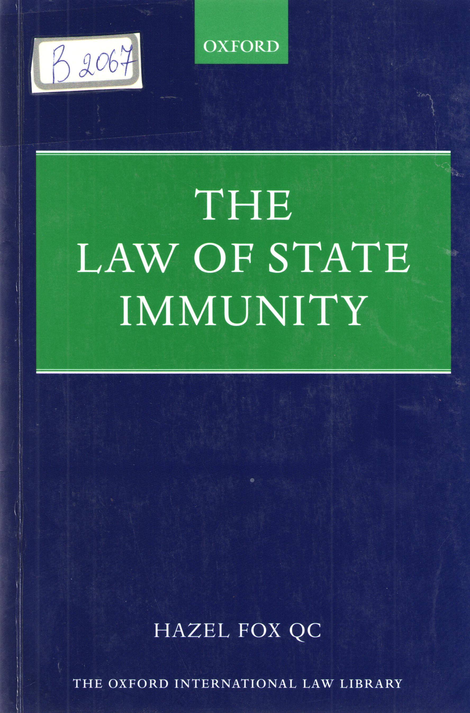 The law of state immunity