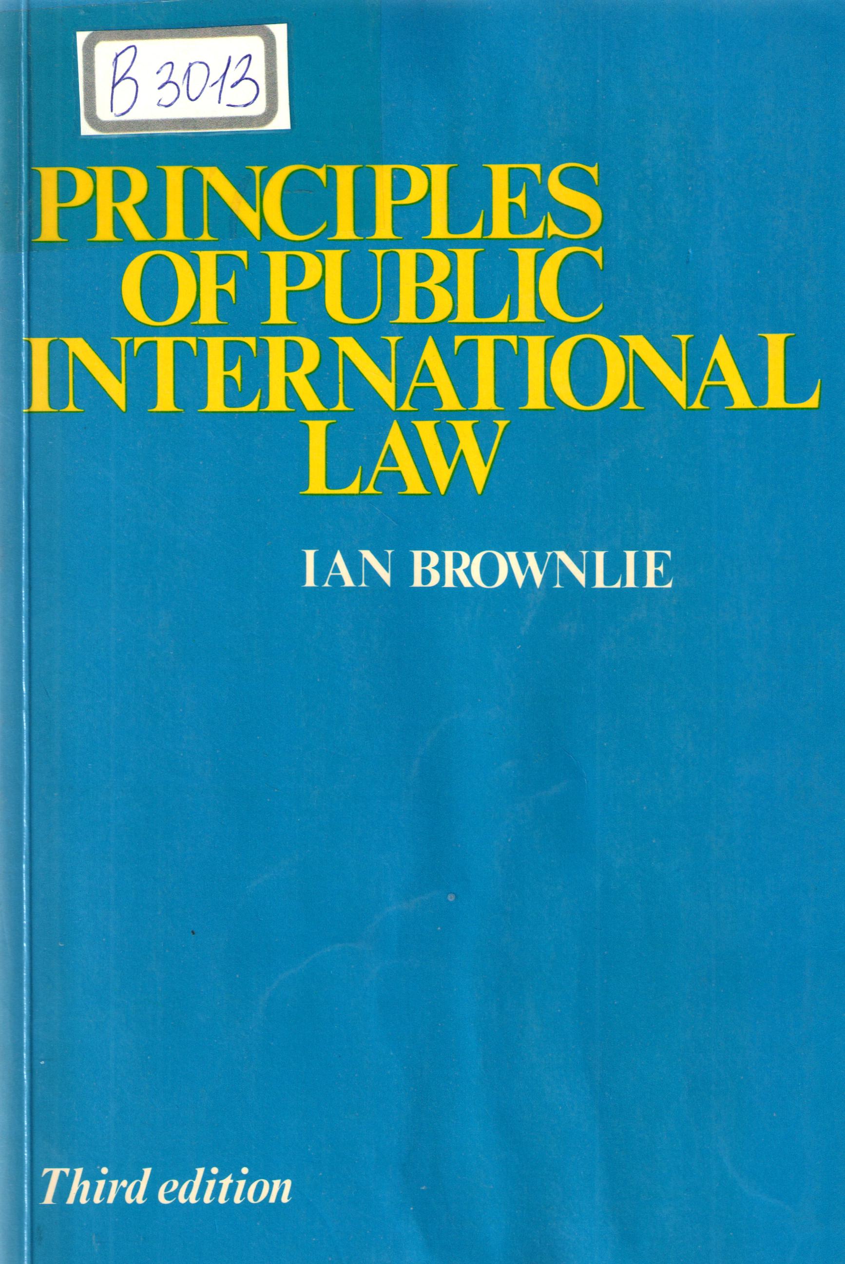 Principles of public international law