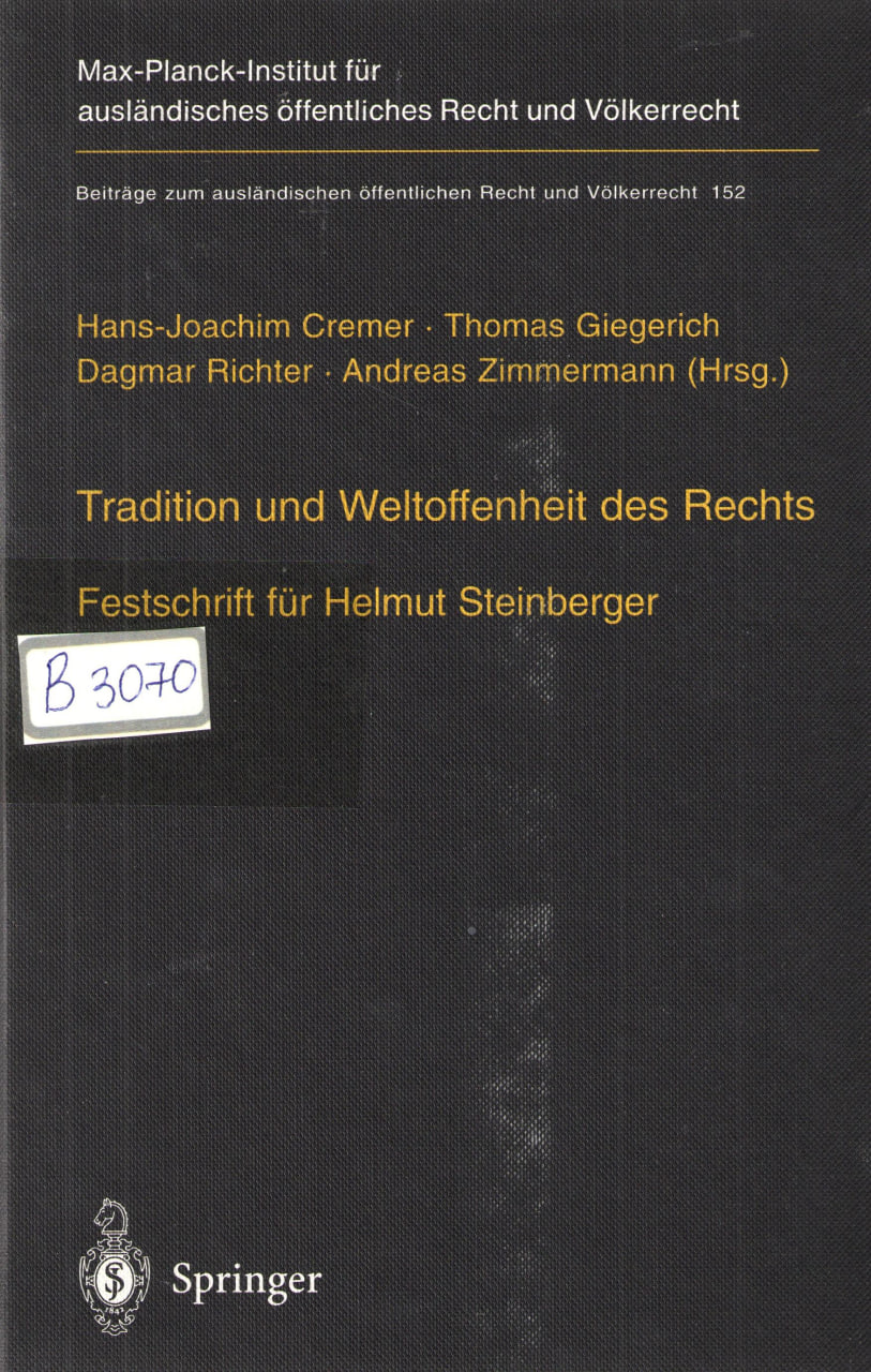 Tradition und Weltoffenheit des Rechts