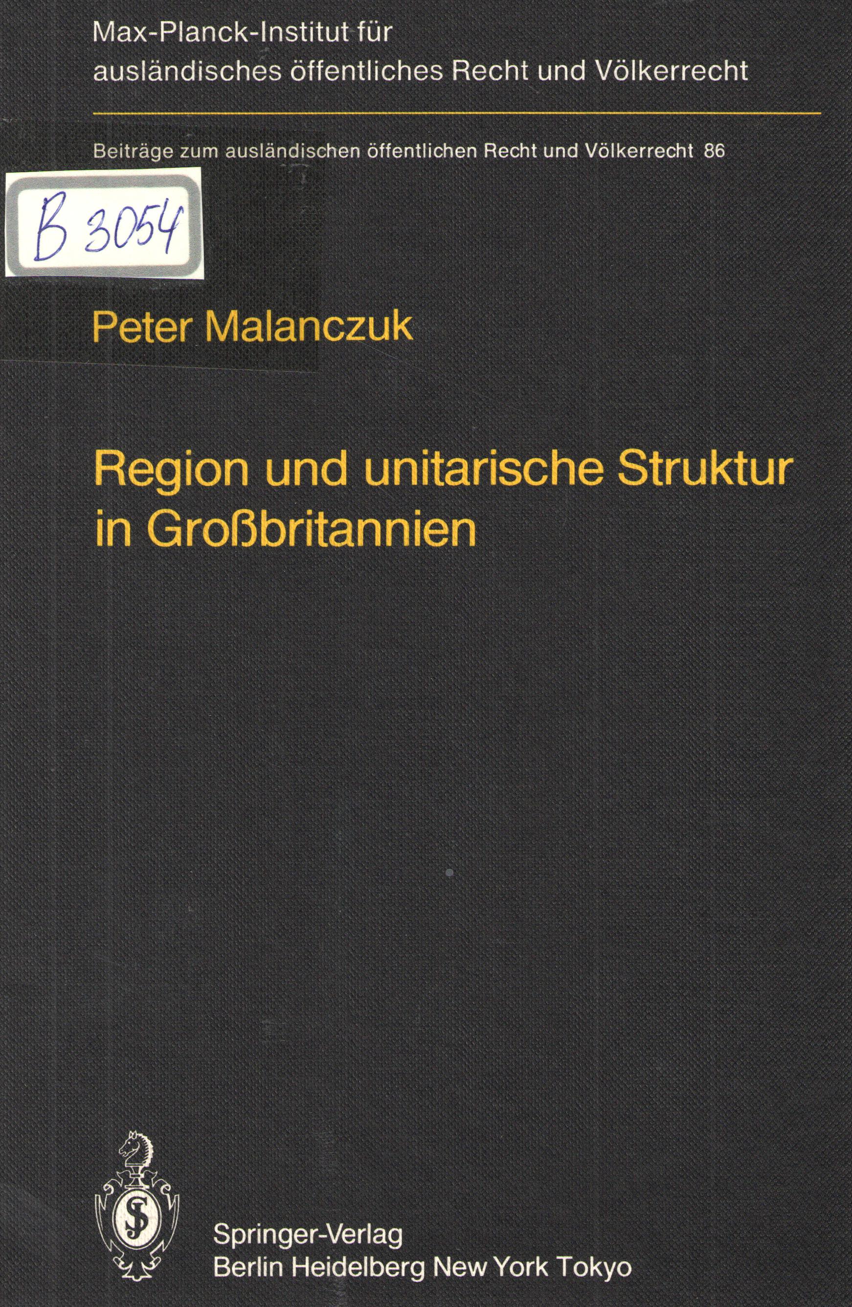 Region und uniterische  Struktur in Grobbritannien
