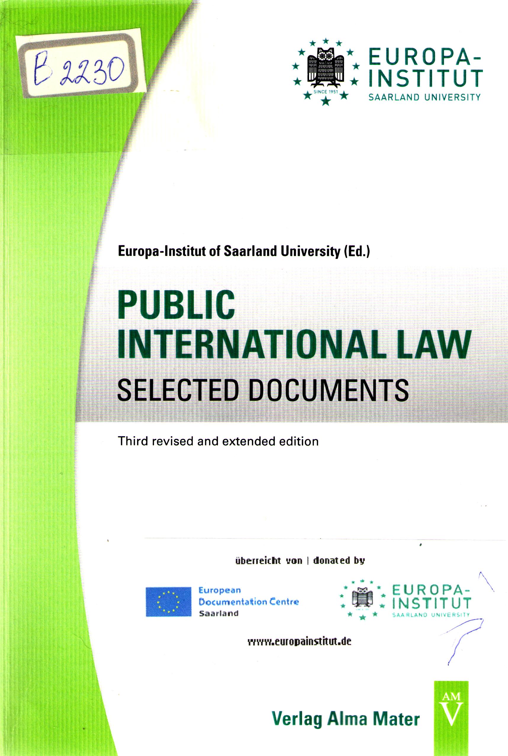Public international law selected documents