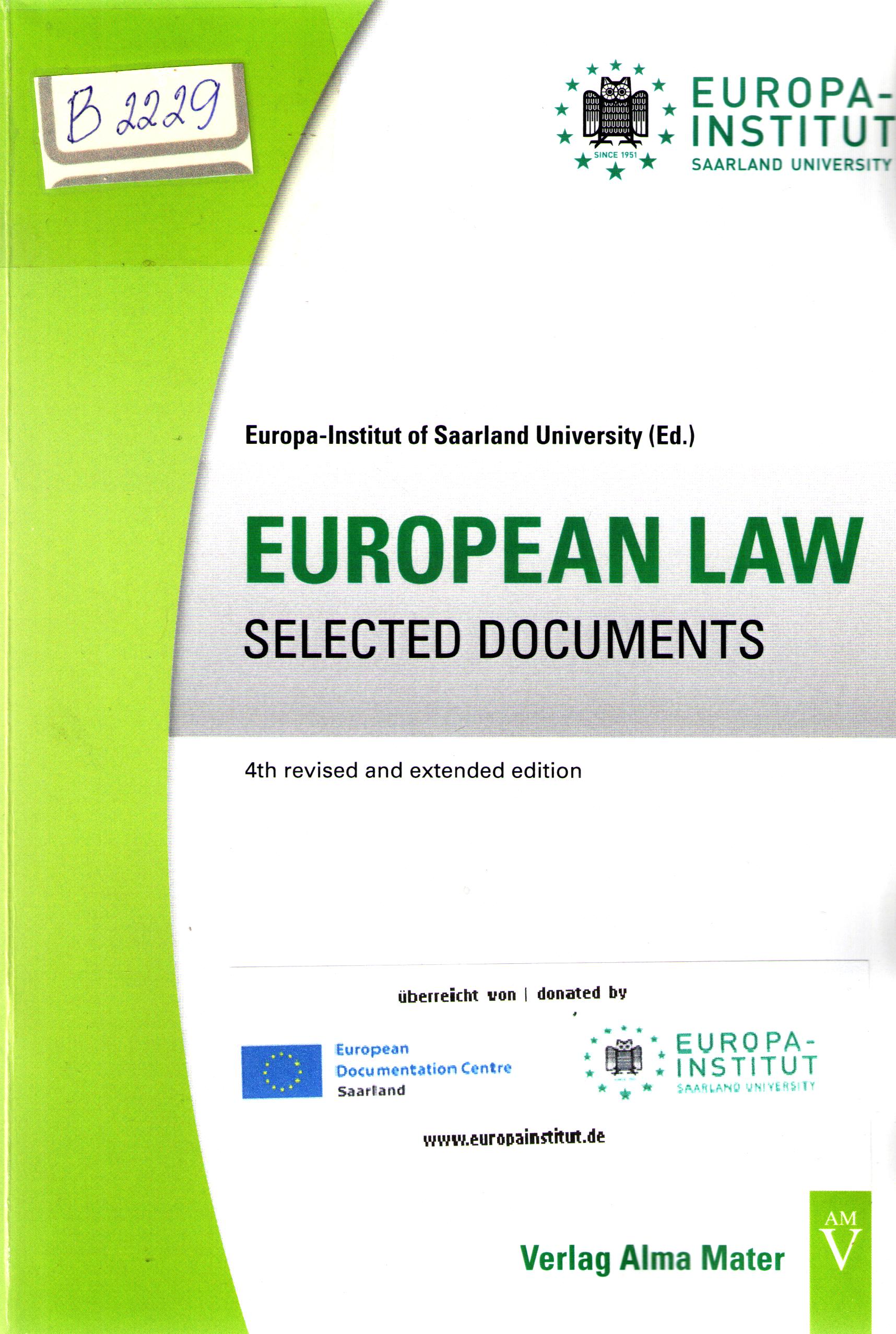 European law selected documents