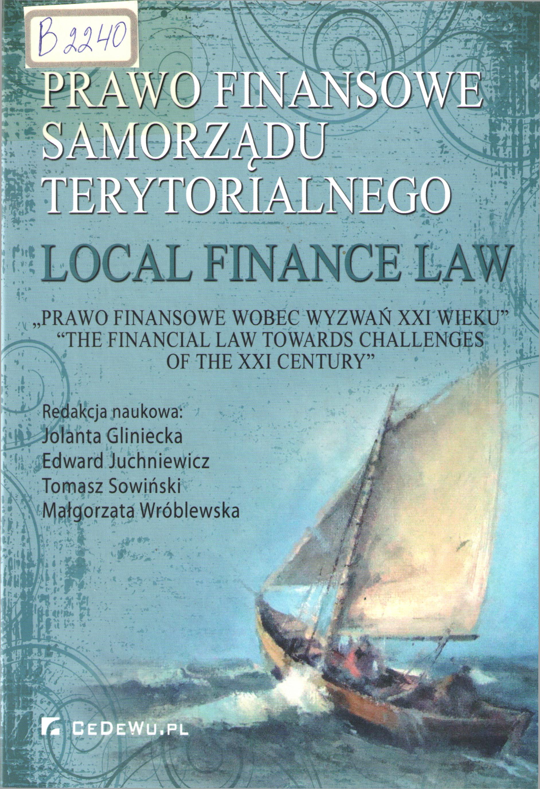 Prawo finansowe samorzadu terytorialnego