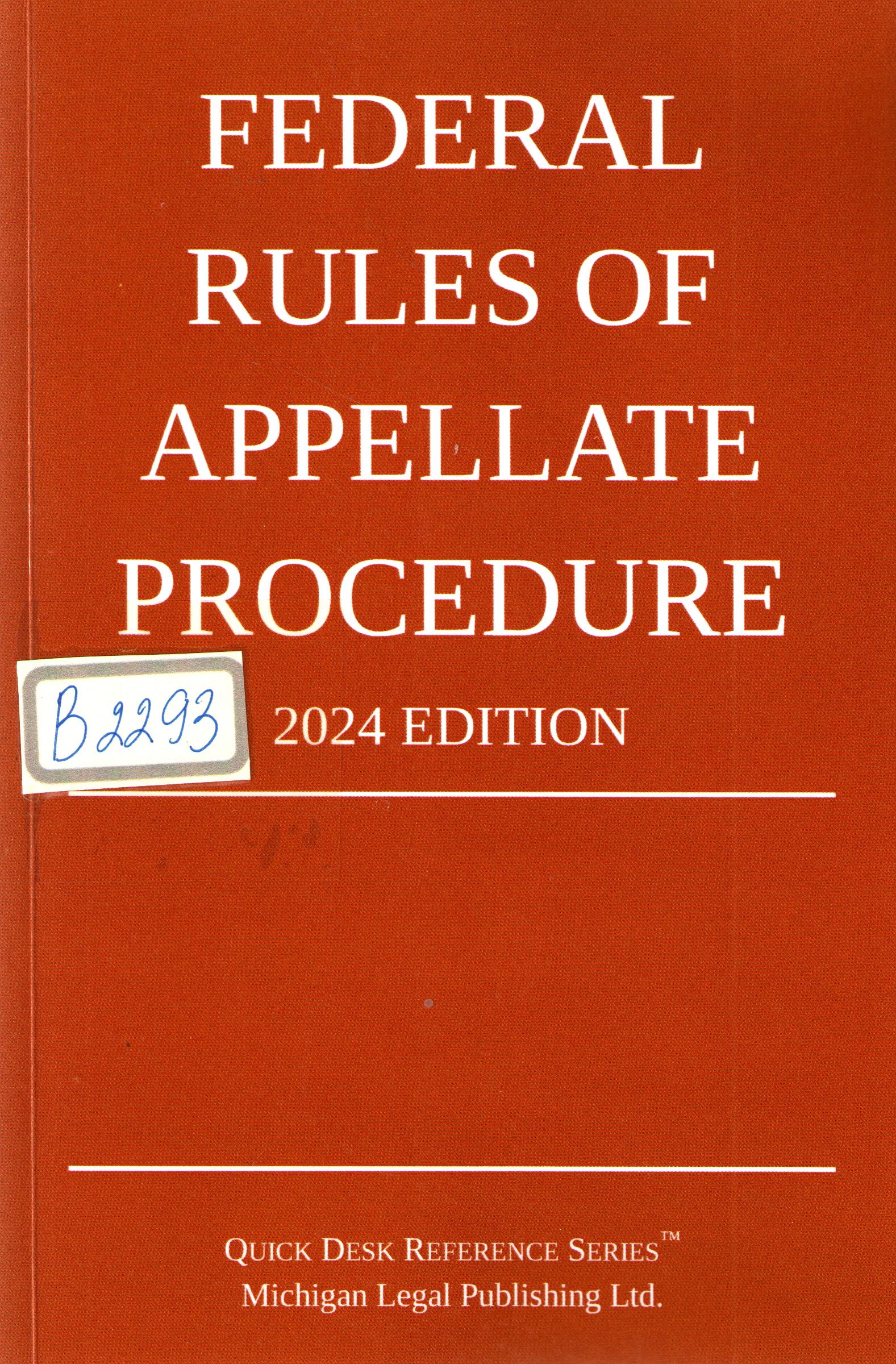 Federal rules of appellate procedure