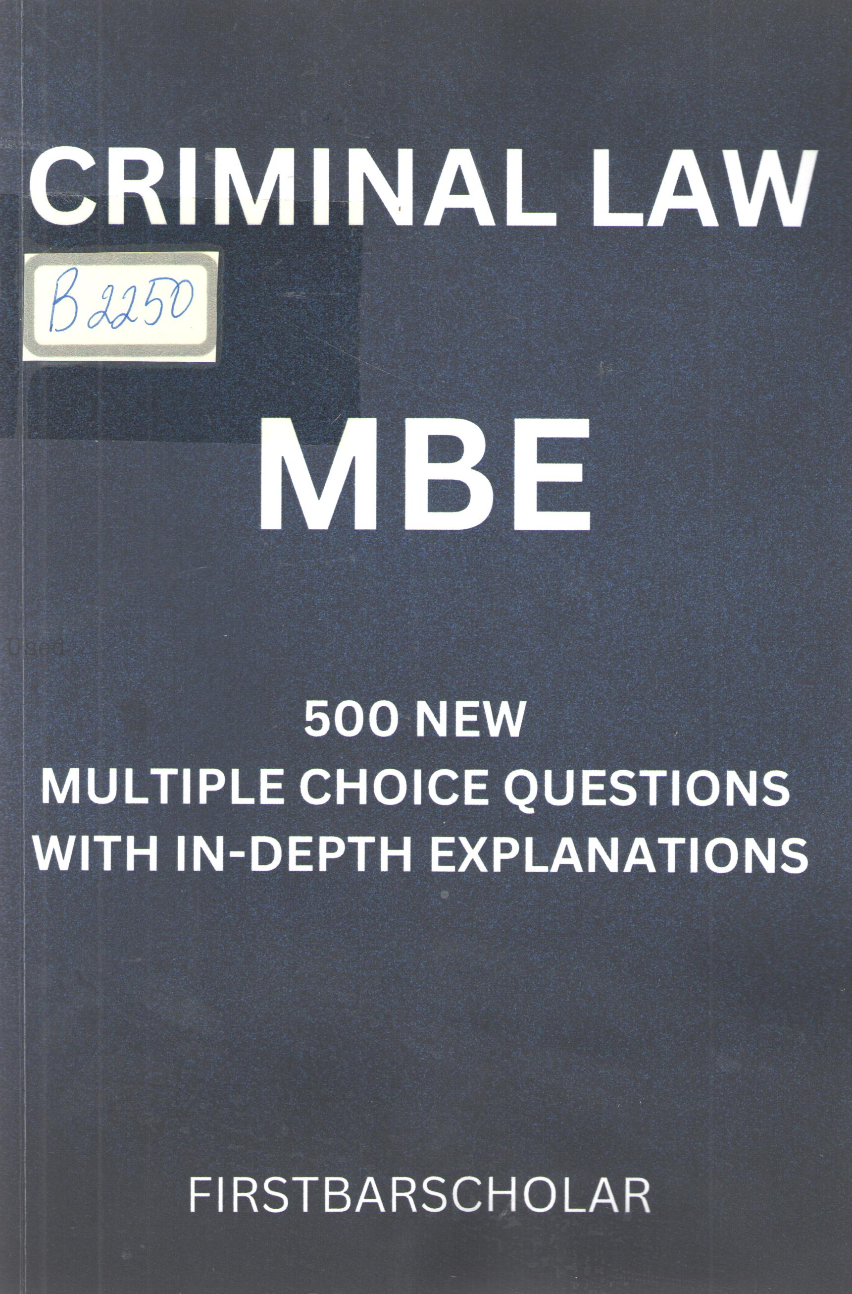 Criminal law: MBE