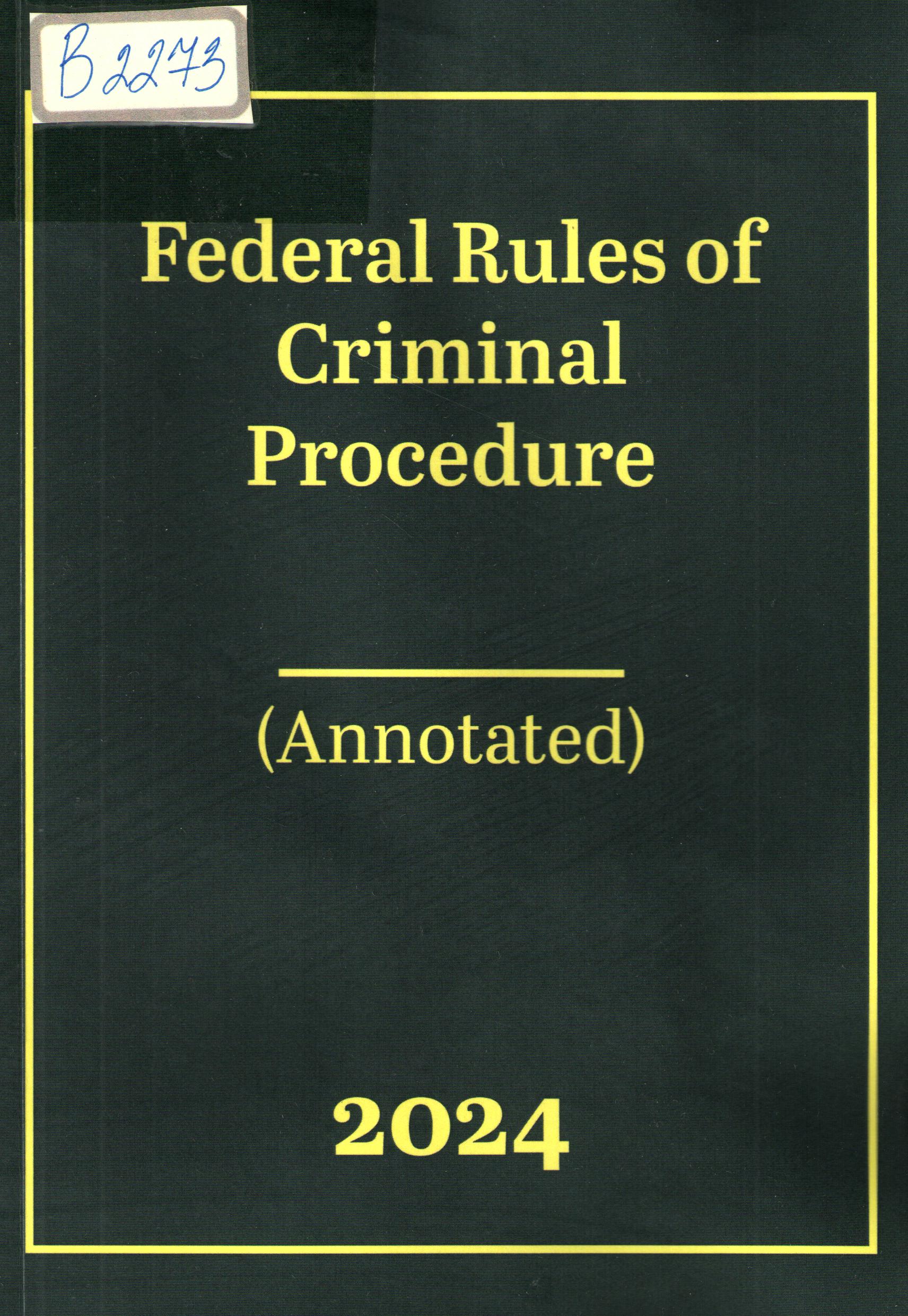 Federal rules of criminal procedure