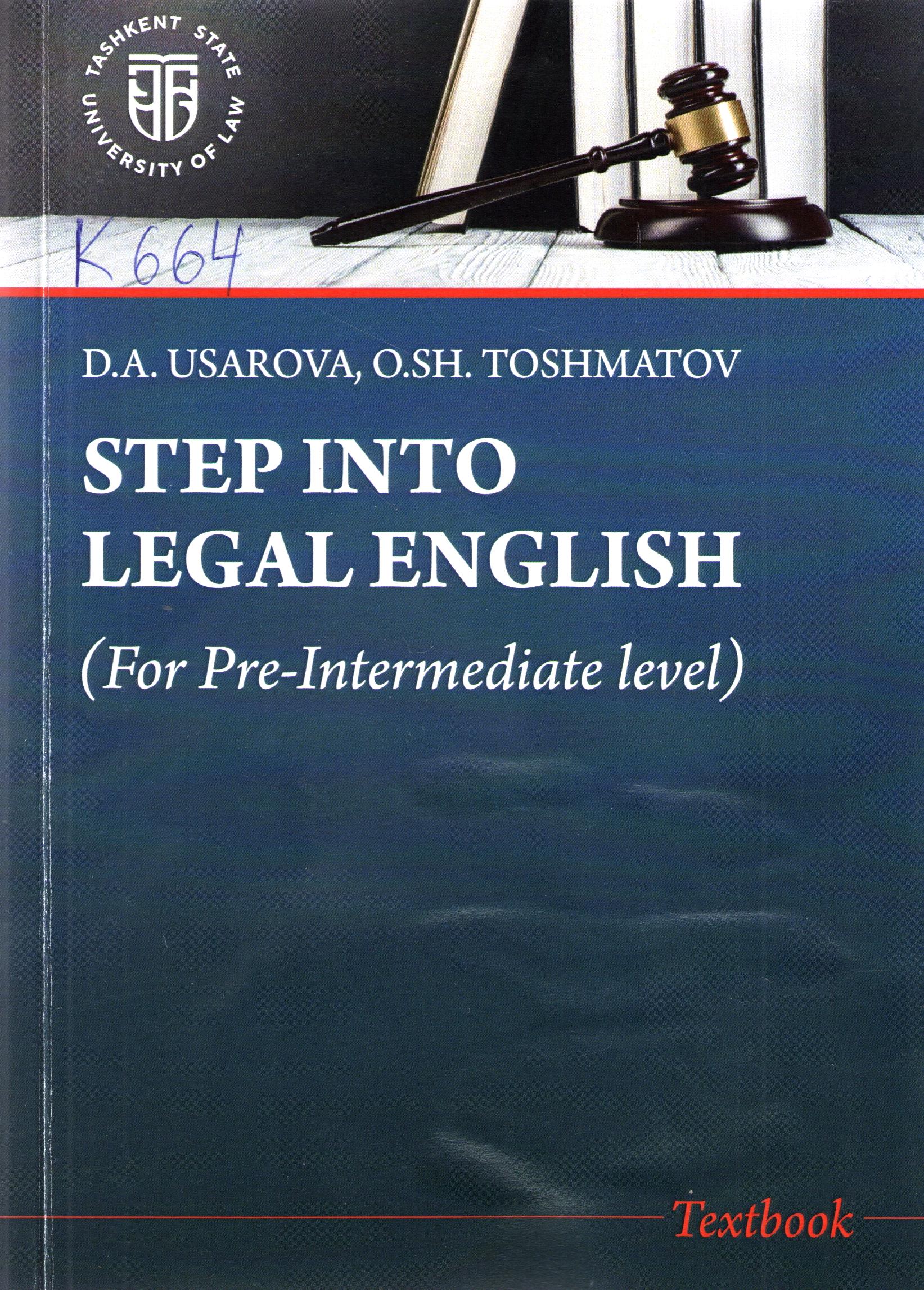 Step into legal english (For Pre-Intermediate level)