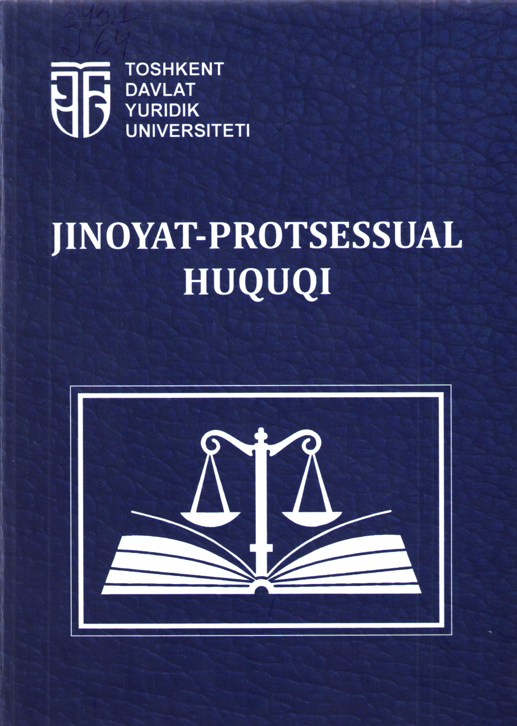Jinoyat - protsessual huquqi