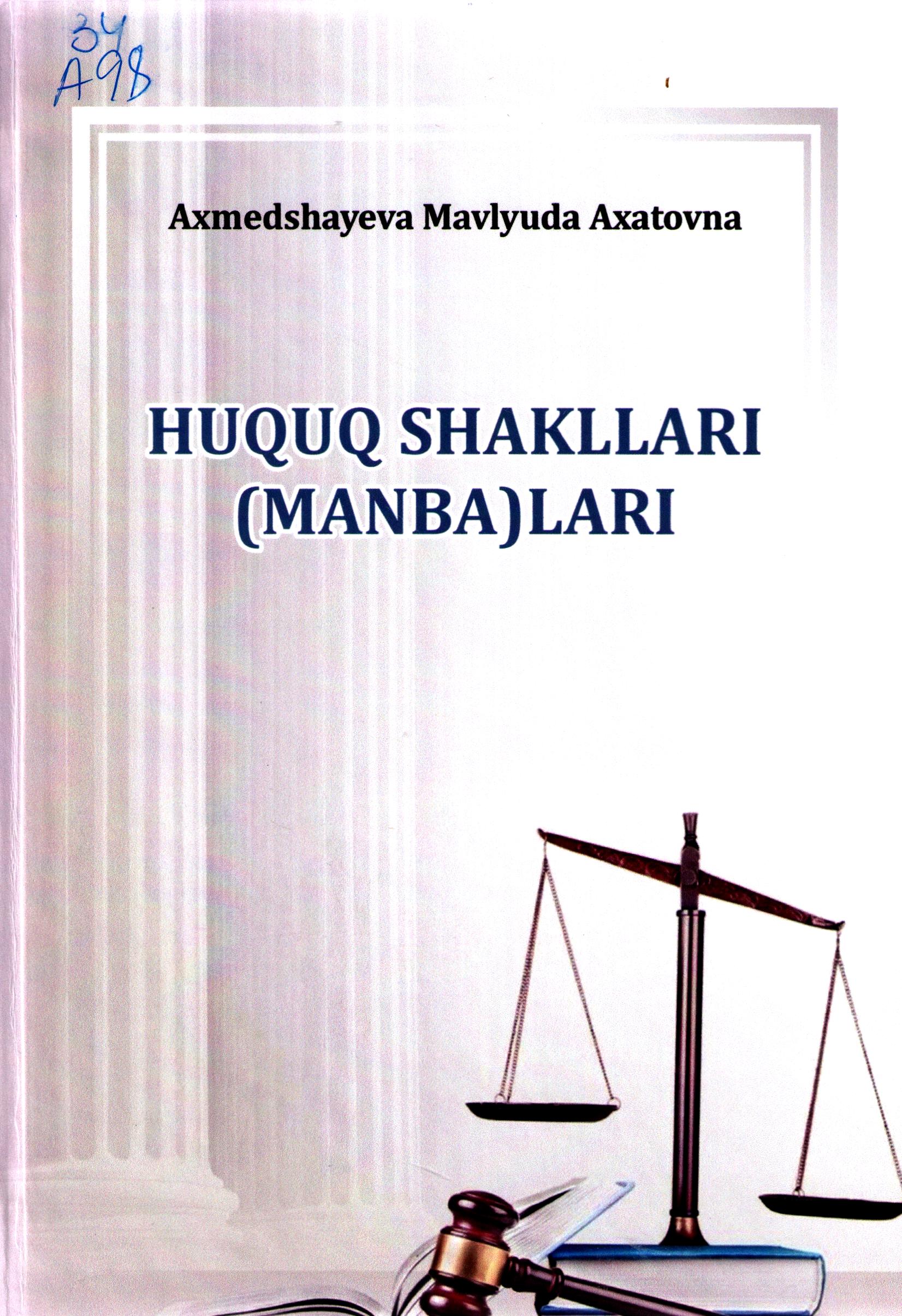 Huquq shakllari (manba)lari