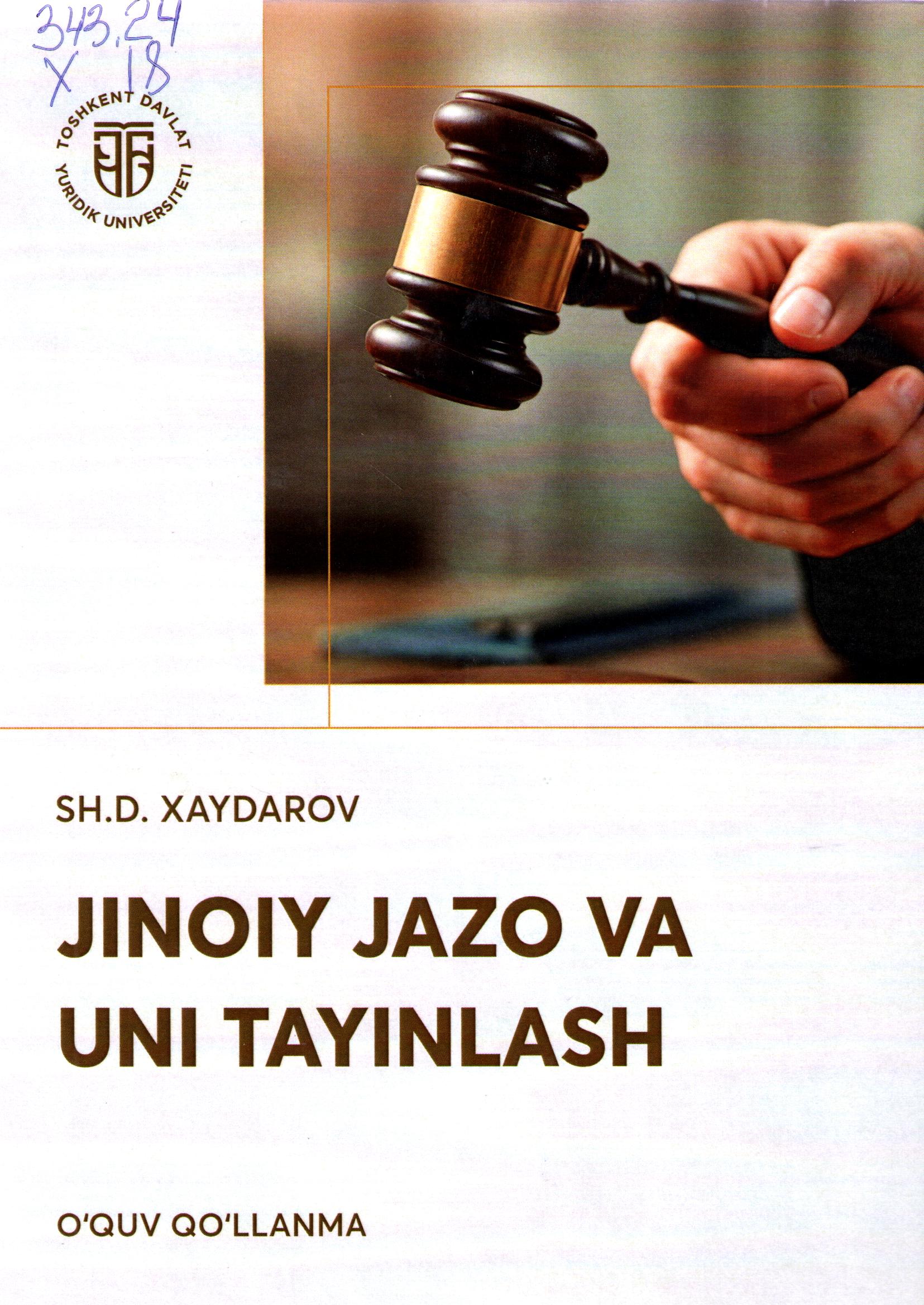 Jinoiy jazo va uni tayinlash