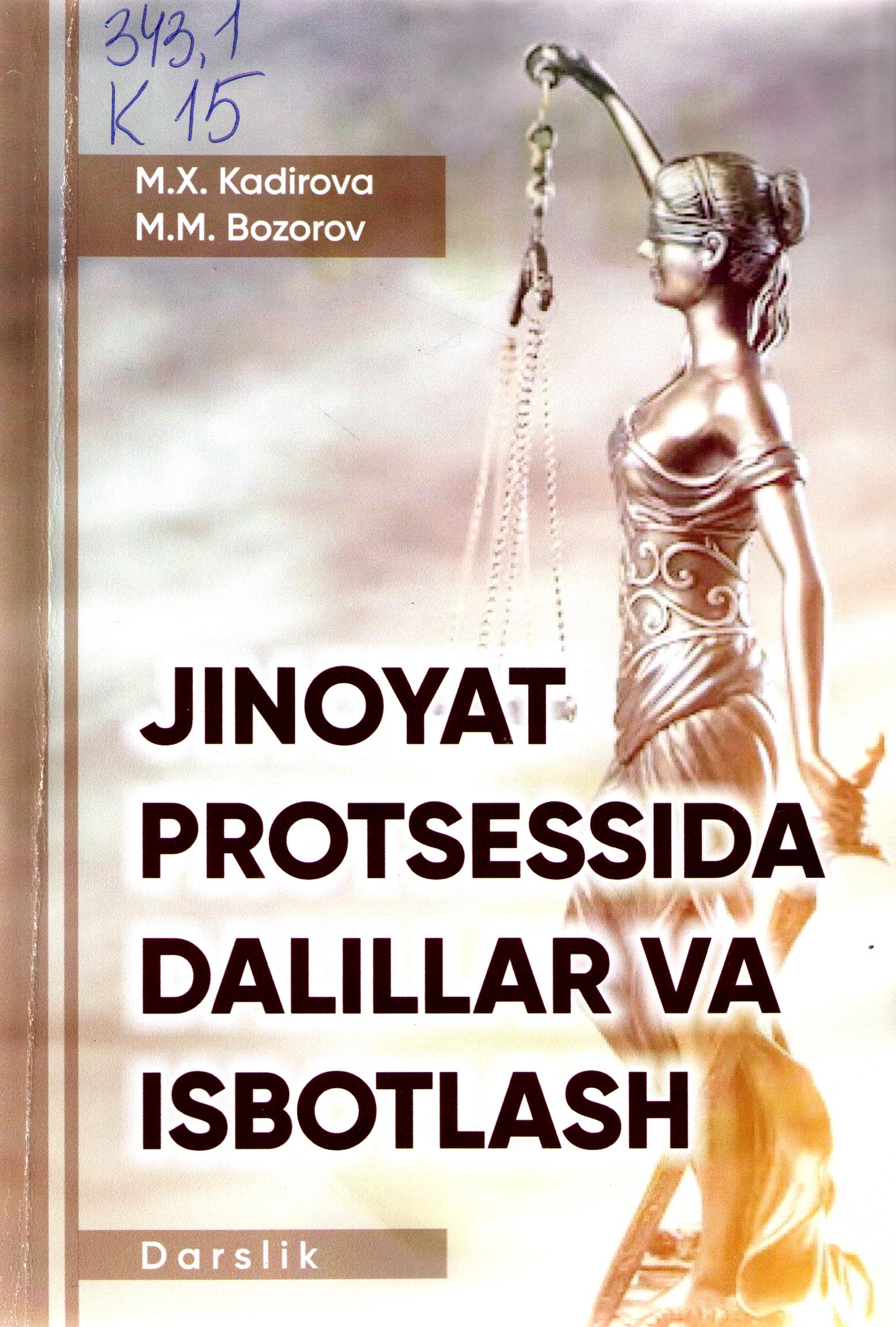 Jinoyat protsessida dalillar va isbotlash
