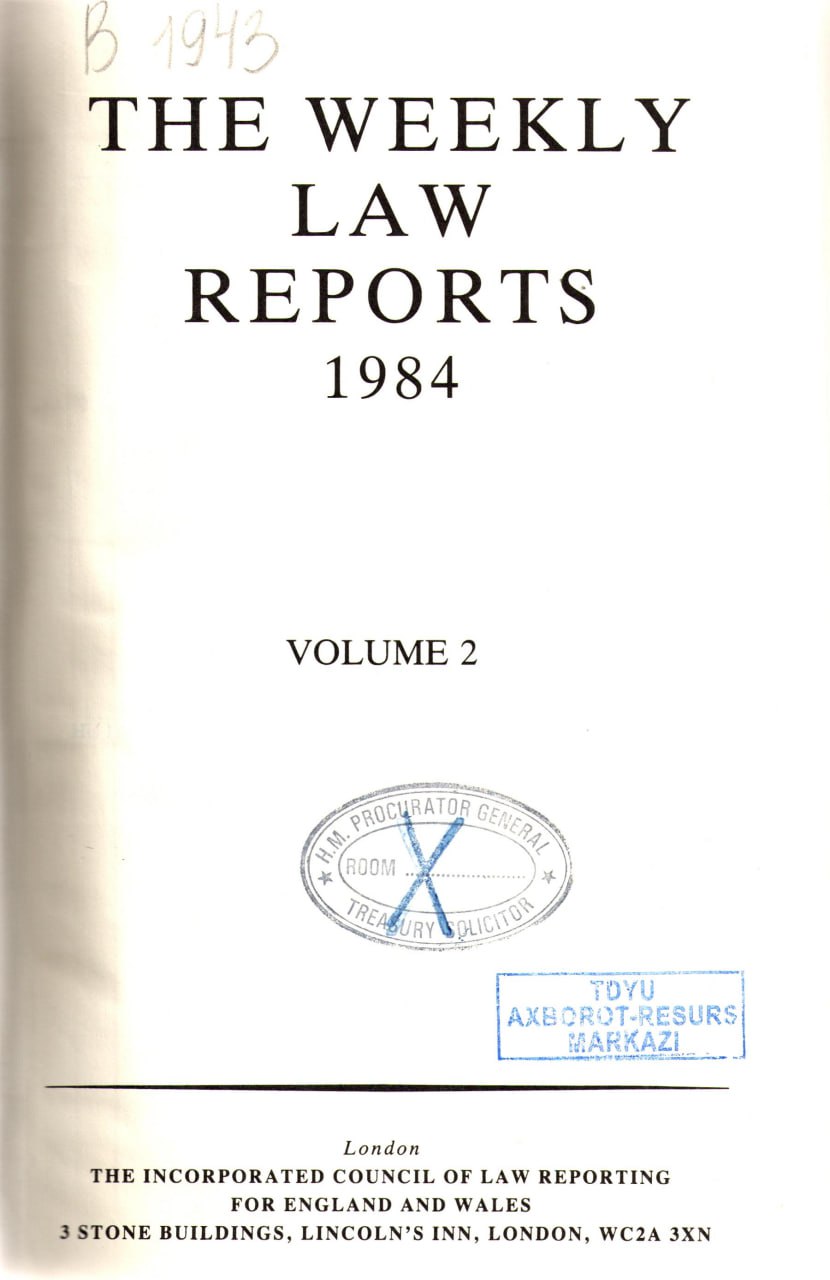 Weekly Law Reports  Vol 2