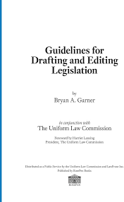Guidelines for Drafting and Editing Legislation