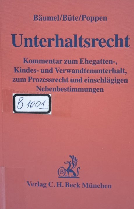 Unterhaltsrecht: Kommentar