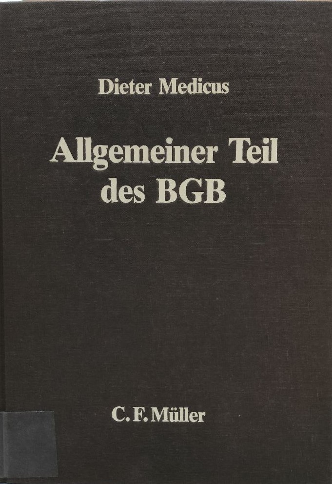 Allgemeiner Teil des BGB