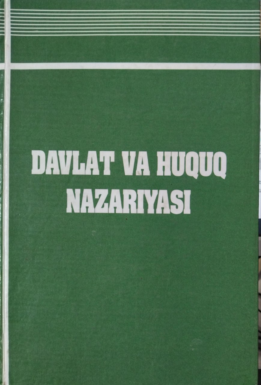 DAVLAT VA HUQUQ NAZARIYASI